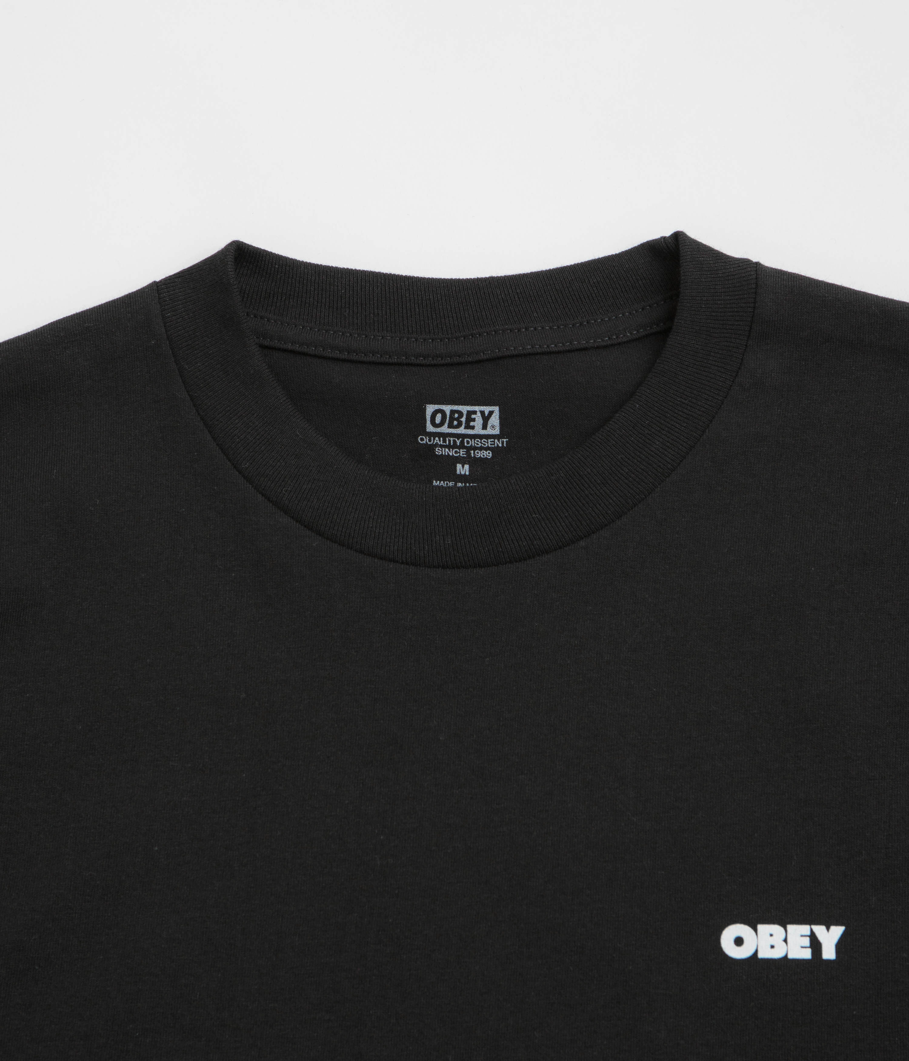 Obey Visual Studios T-Shirt - Black Edgy Party theme