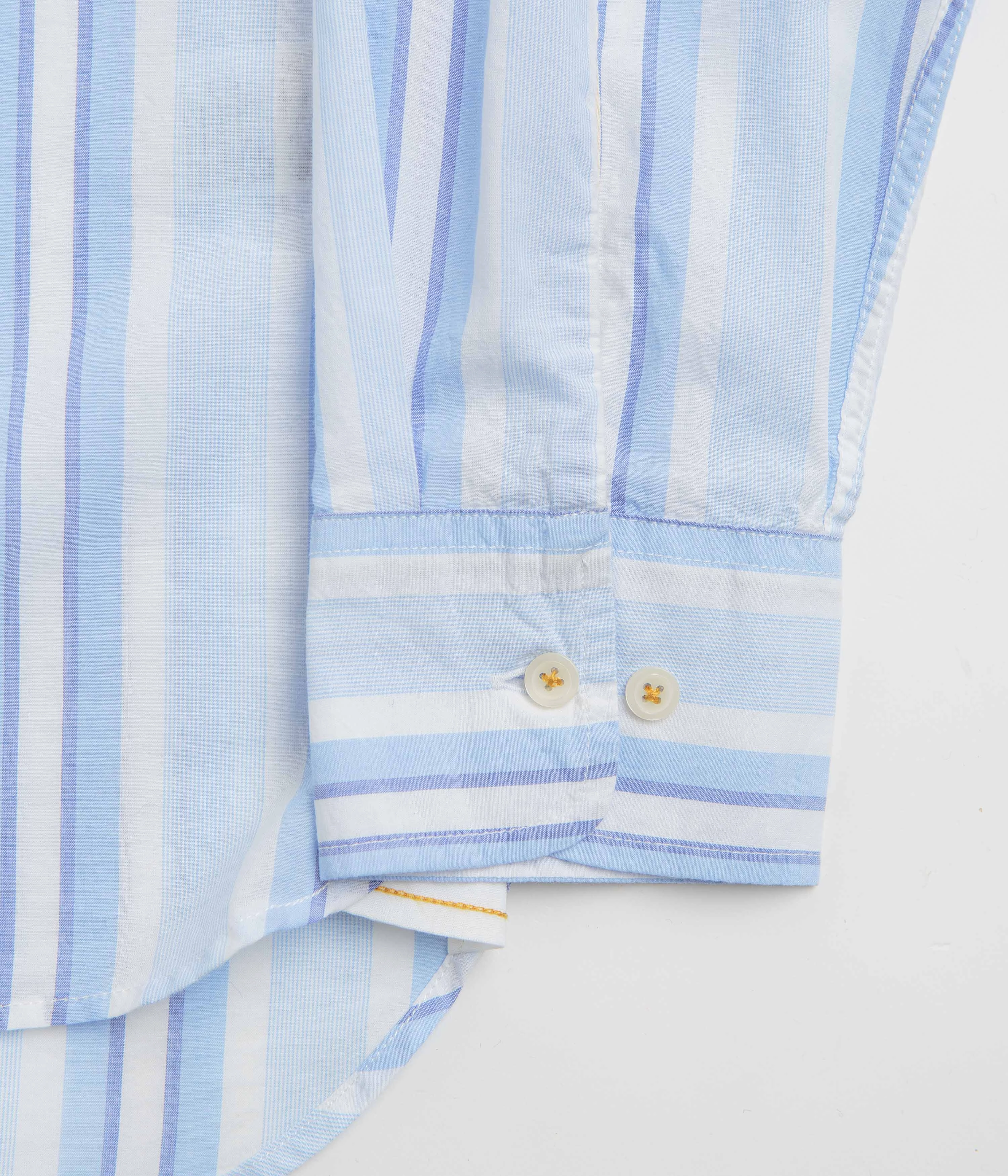 Athletic Cut Universal Works Lazy Day Shirt - White / Blue