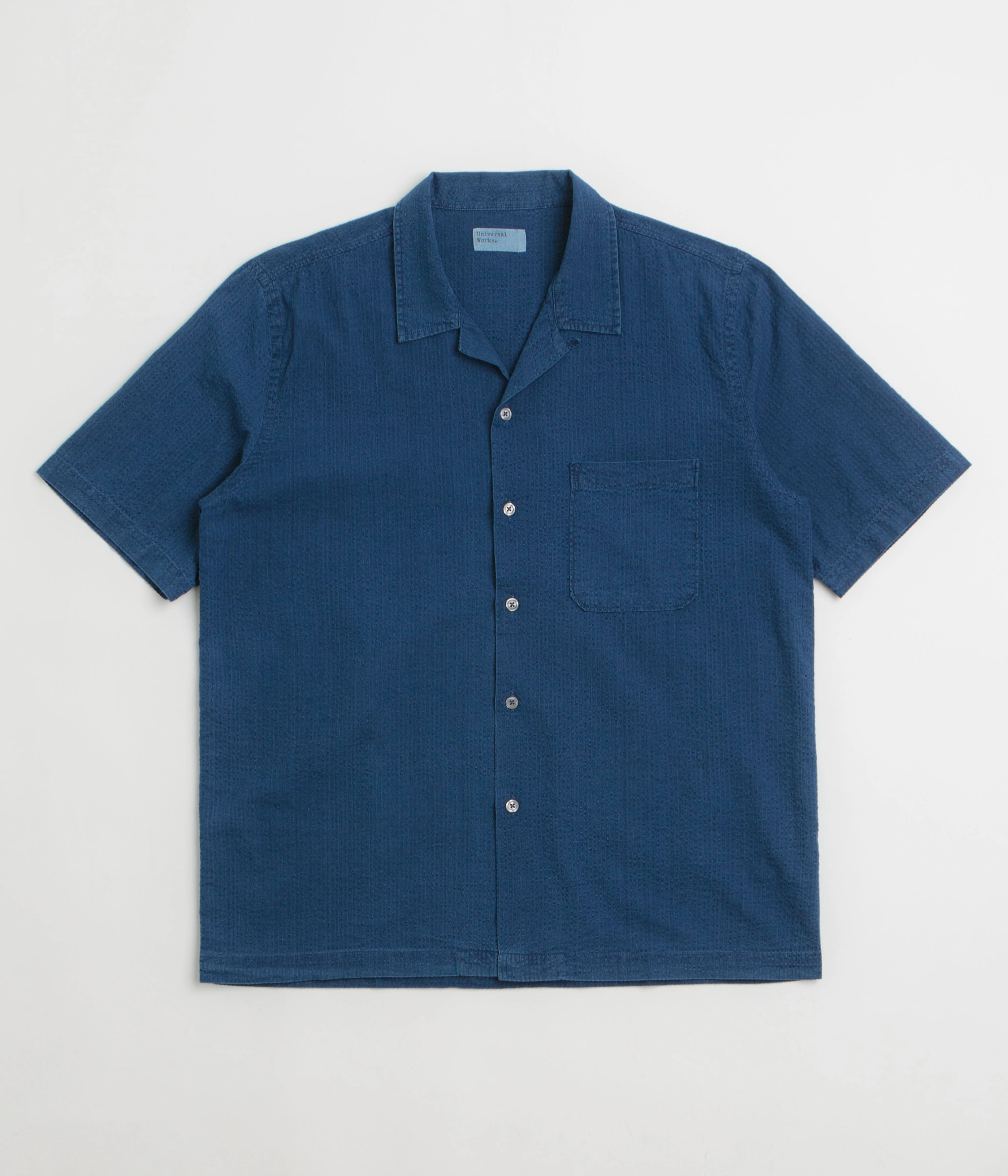 Hypoallergenic Lining Subtle design Universal Works Road Shirt - Washed Indigo