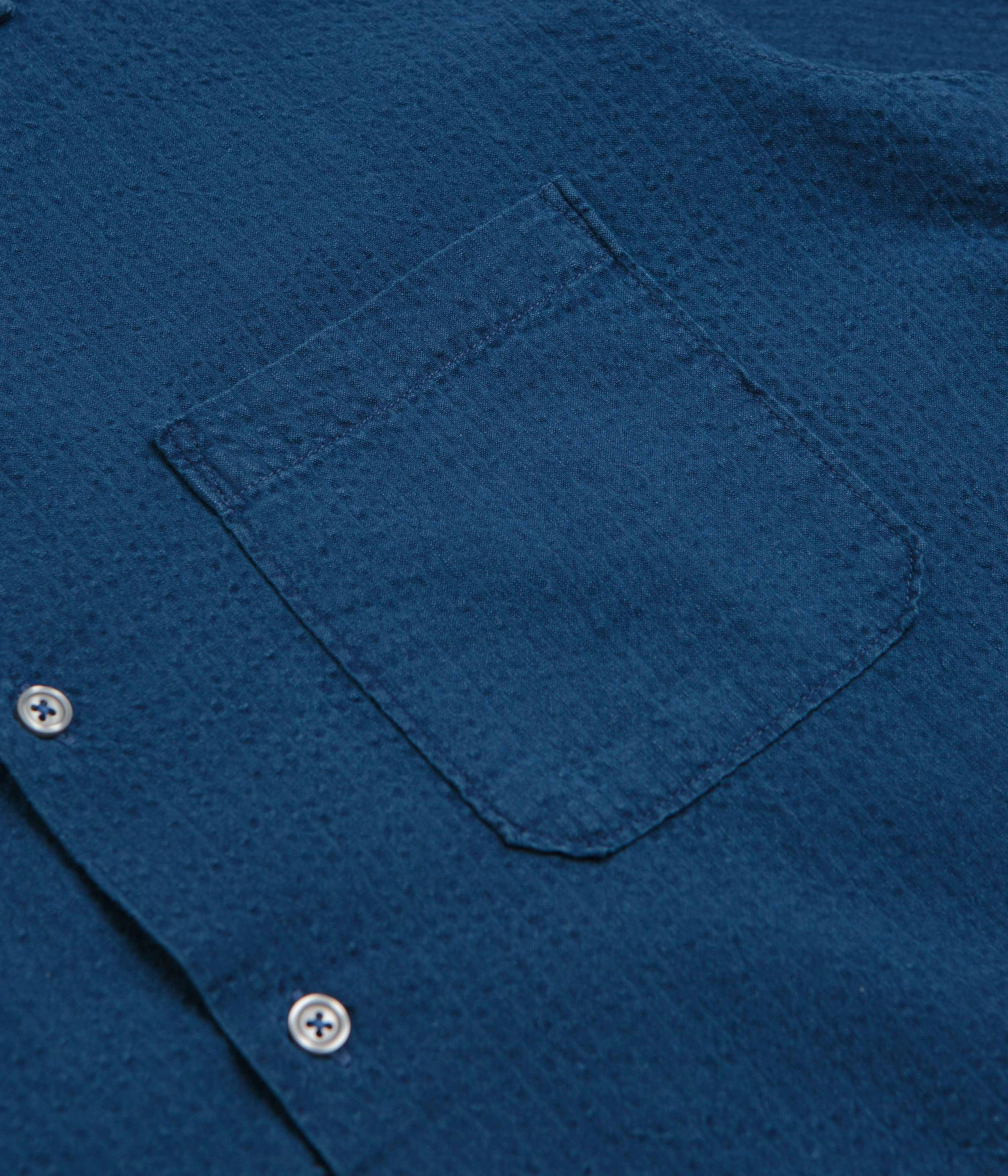 Eco Dye Technique Universal Works Road Shirt - Washed Indigo