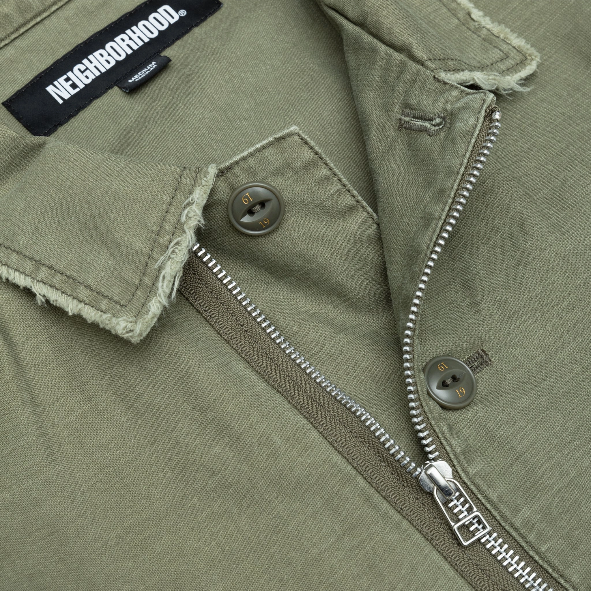 UNTRIMMED ZIP SHIRT Athletic Look Linen blend