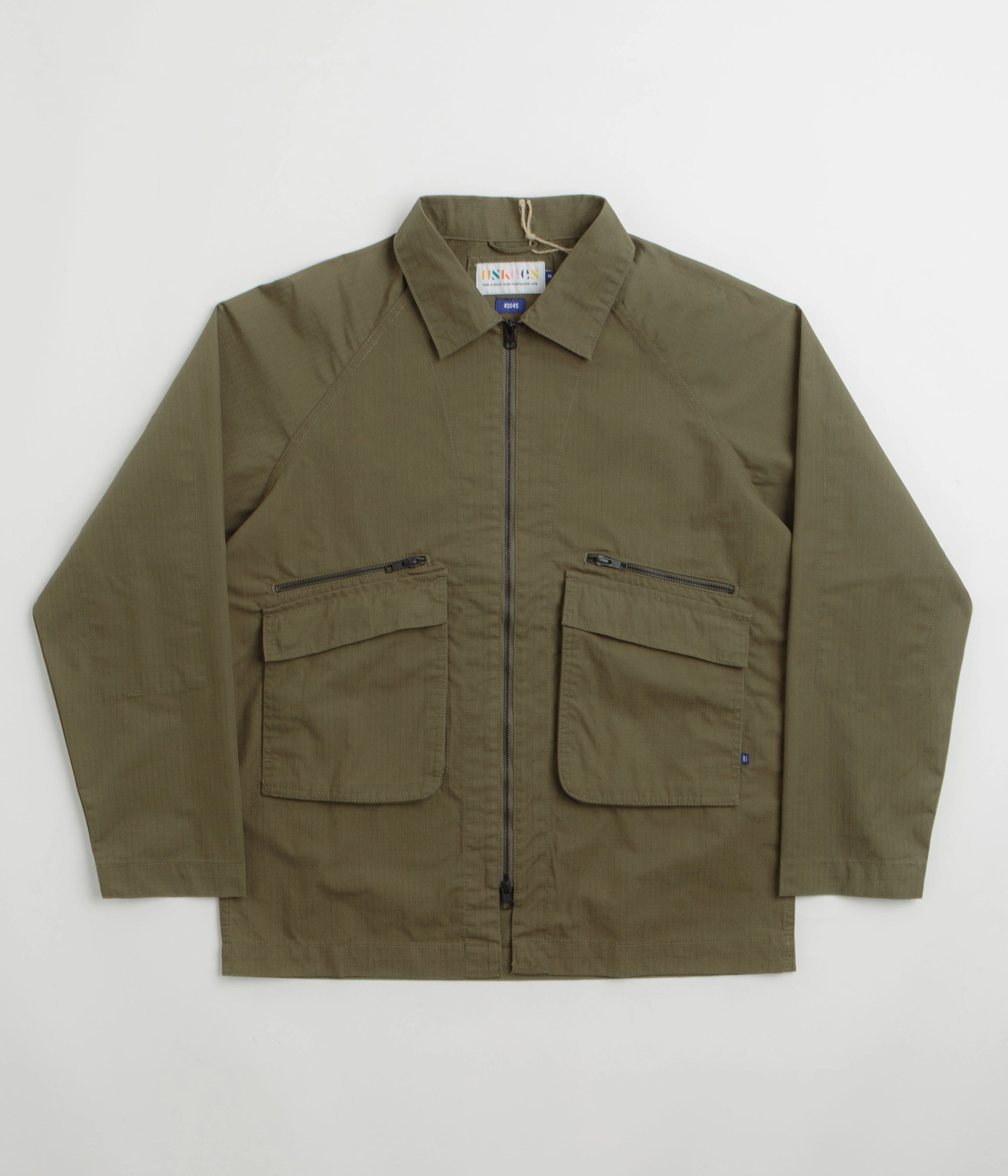 ConvertibleCollar Uskees 3045 Ripstop Field Jacket - Ivy Green