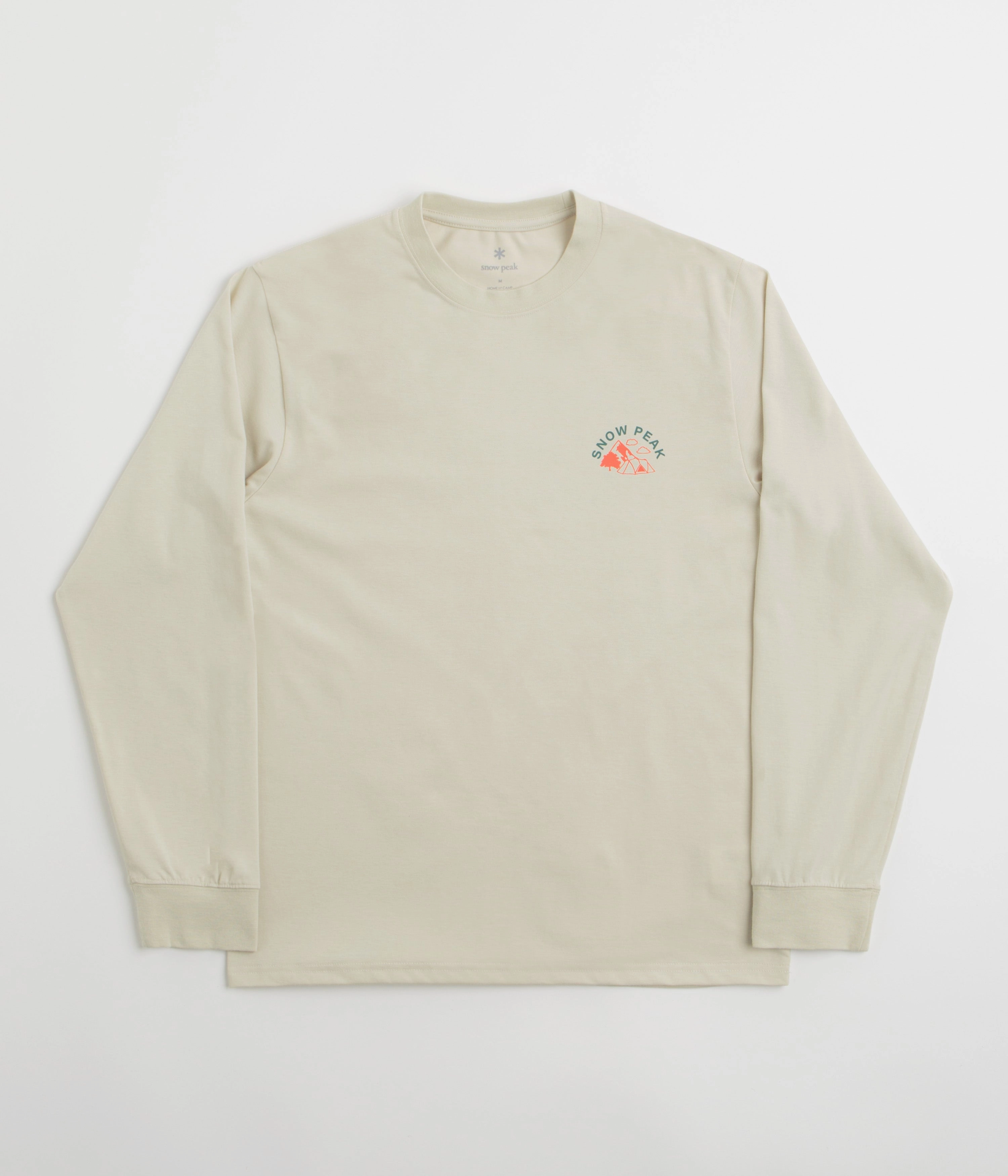 Cropped Snow Peak Living With Nature Long Sleeve T-Shirt - Ivory