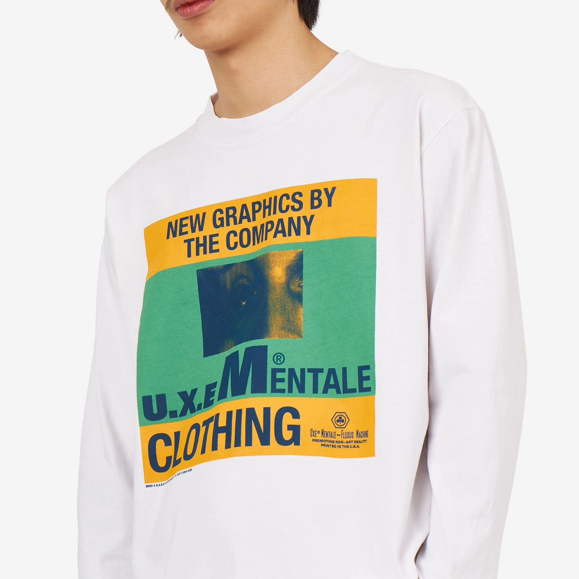 UXE Mentale New Graphics Long Sleeve / Off White ruching