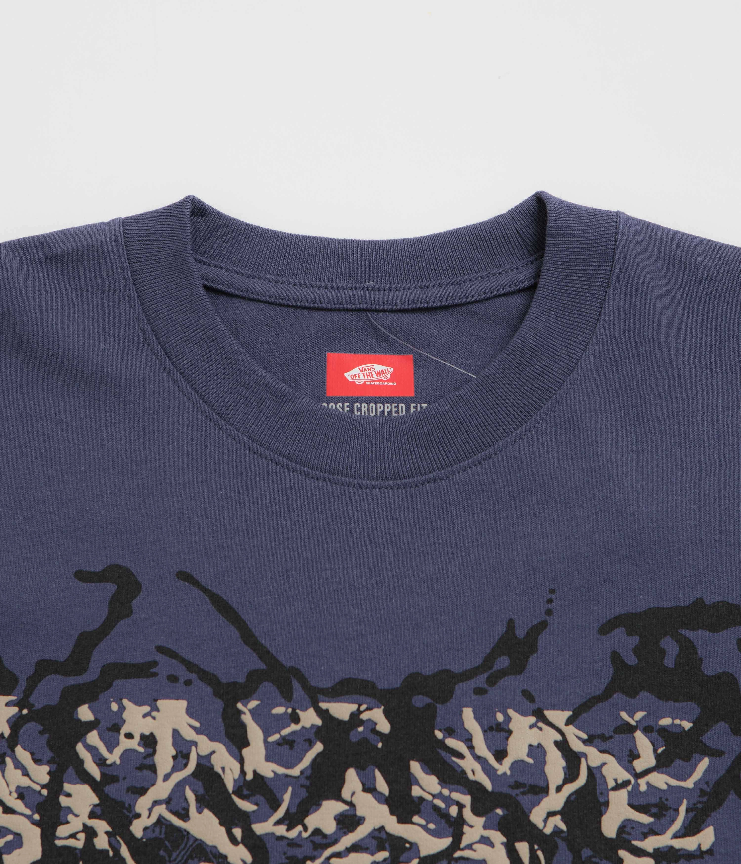 Half sleeve Vans Skate Blurred Camo Cropped T-Shirt - Deep Twilight