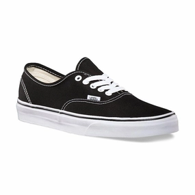 Vans Unisex Authentic Black Canvas Minimalist Base Traction Grip Pattern