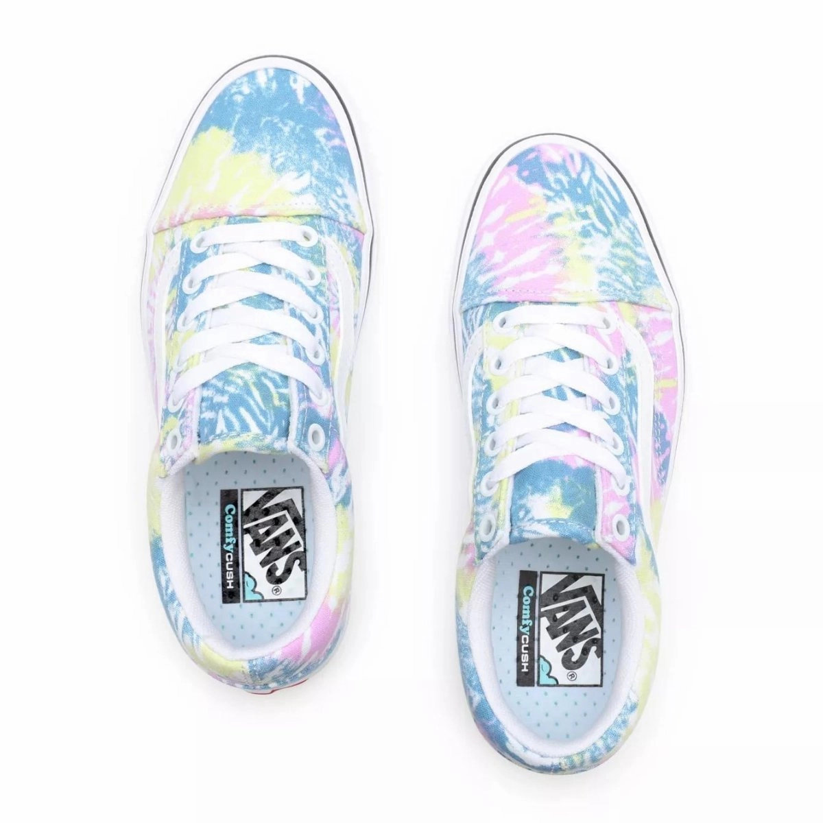Vans Unisex Comfy Cush Old Skool Tie Dye Orchid/True White Vegan Material Technology