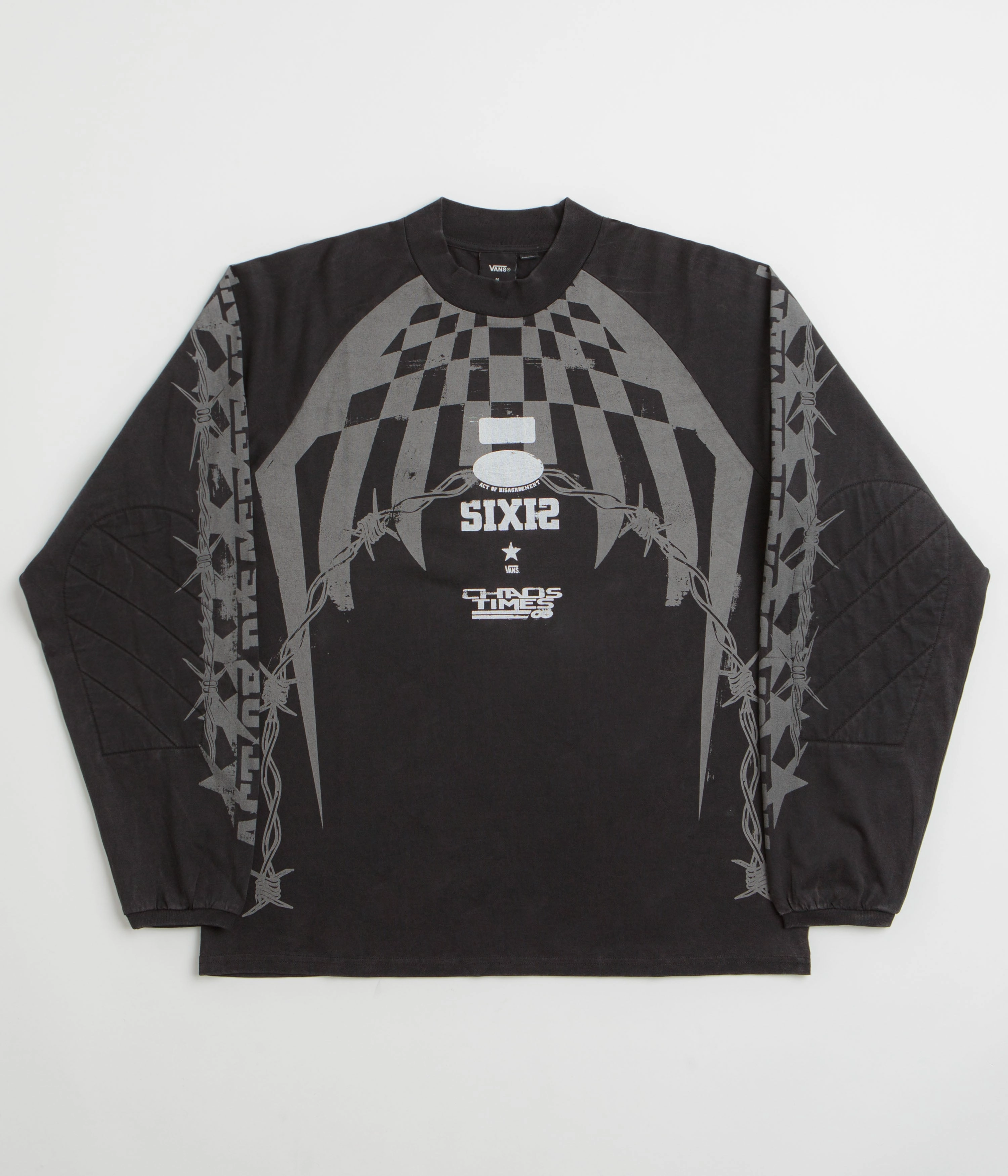 Elastic waist Vans x SlamJam AOD Hazard Long Sleeve T-Shirt - Black