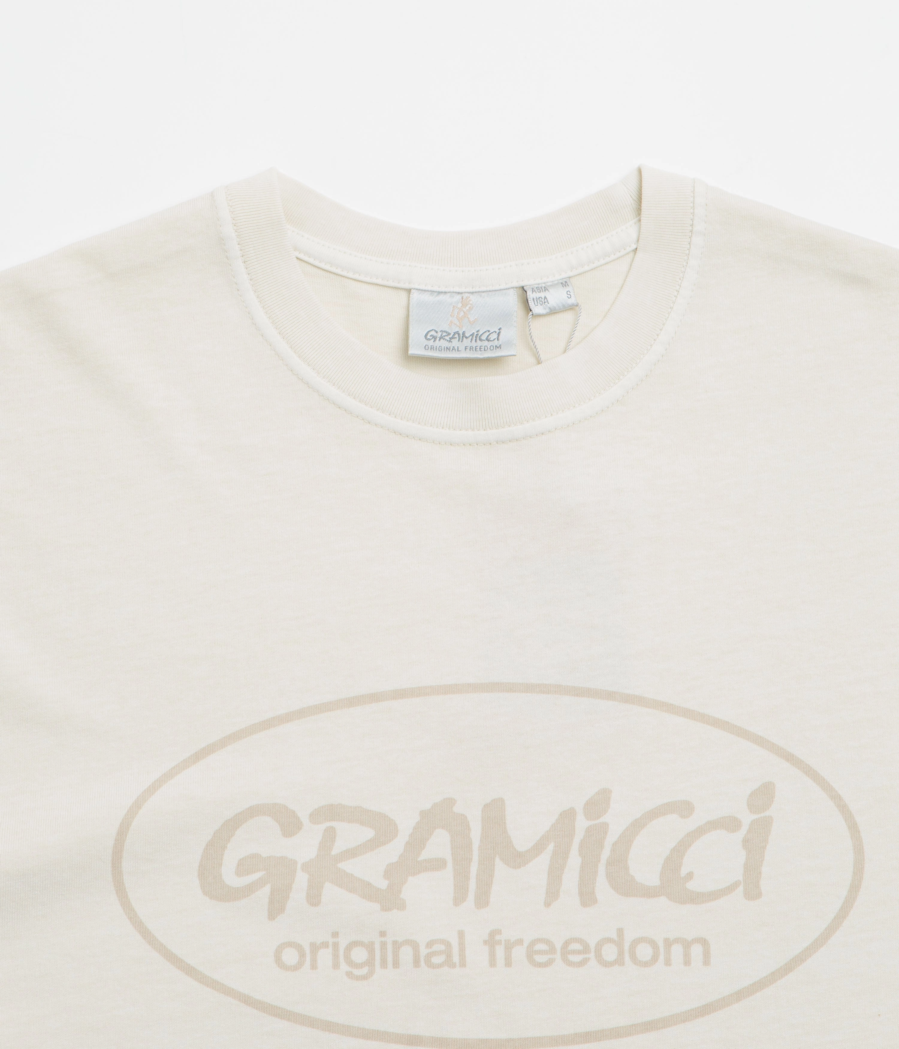 Gramicci Original Freedom T-Shirt - Natural Pigment denim shorts silhouette eyelet