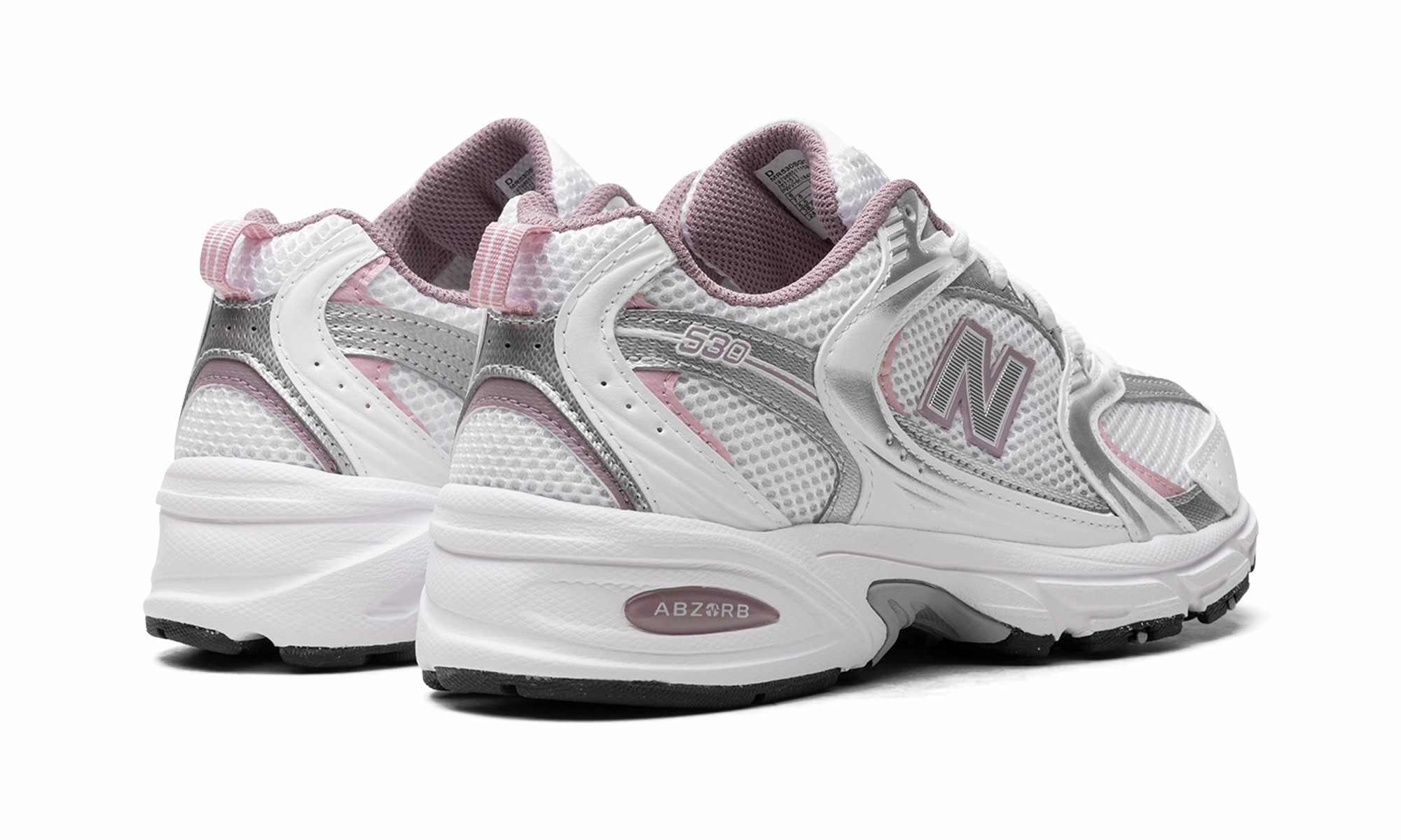 530 "White/Silver Metalic/Ice Wine/Mid Century Pin" Enhanced Traction Slip Resistant