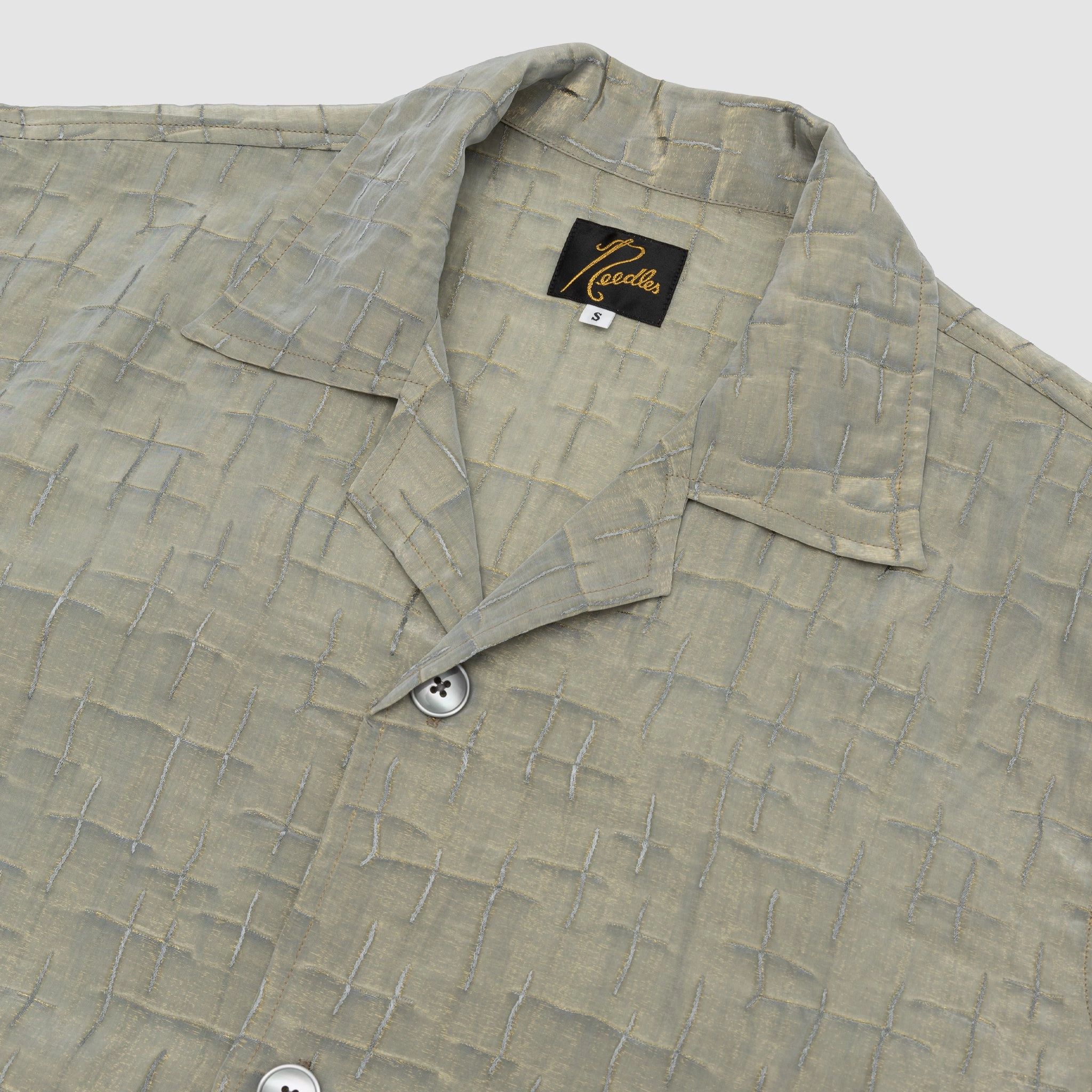 BRIGHT CLOTH CROSS CABANA SHIRT Embellished Neckline