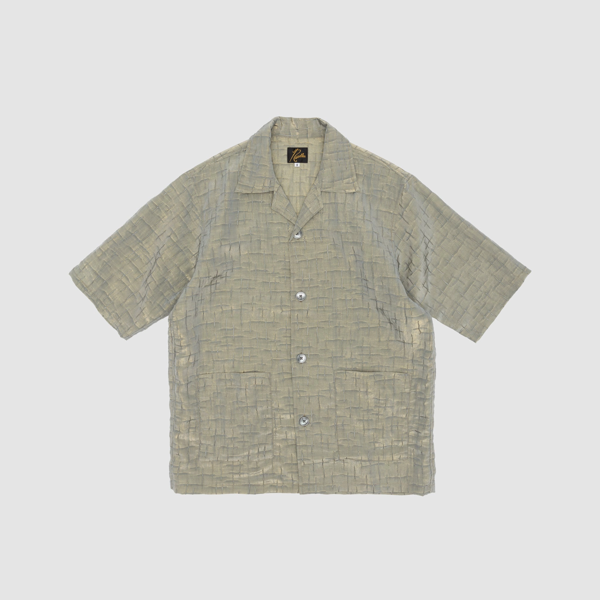 BRIGHT CLOTH CROSS CABANA SHIRT Shimmer Effect