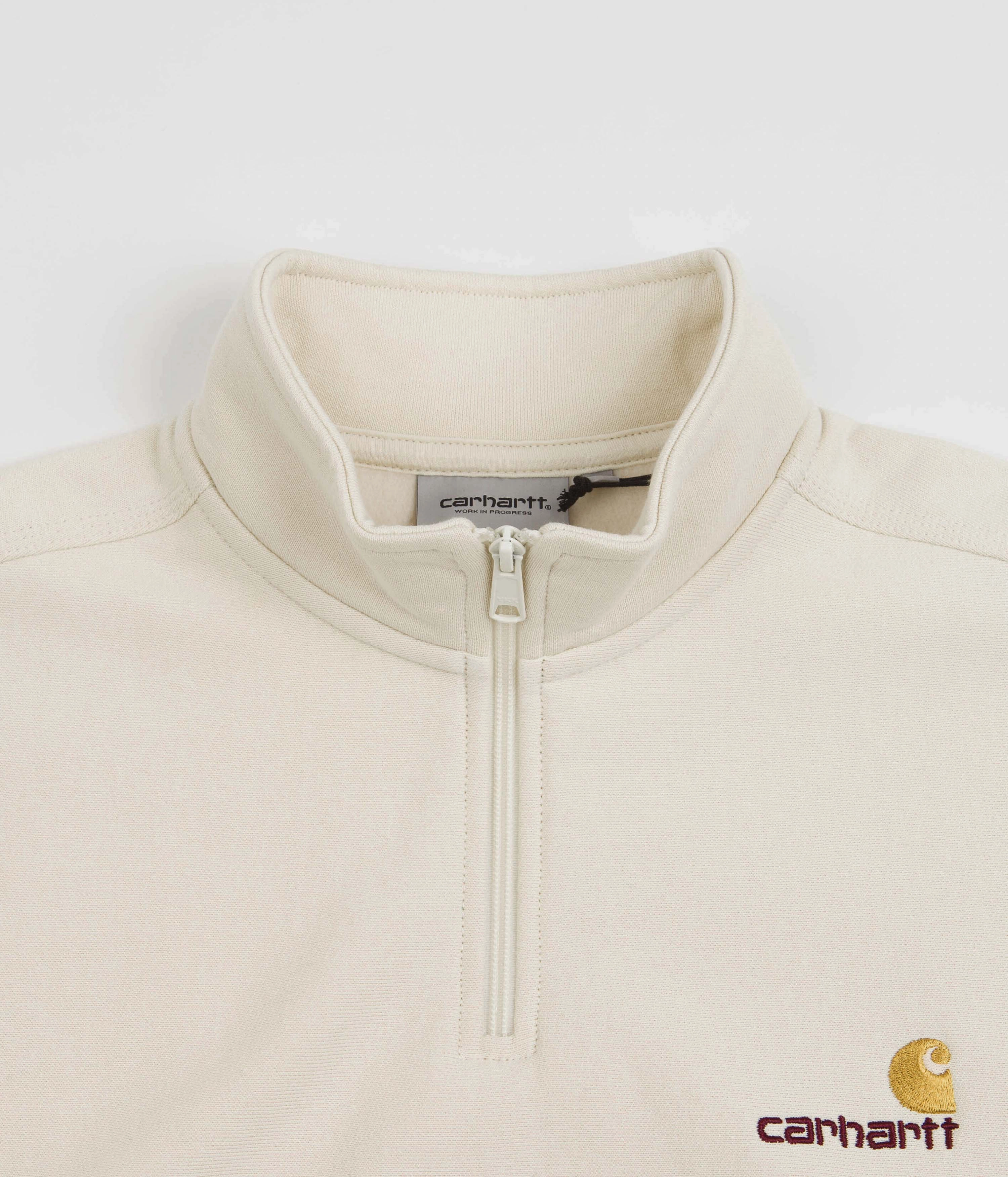 product tie dye uniqueness Carhartt Half Zip American Script Sweatshirt - Natural