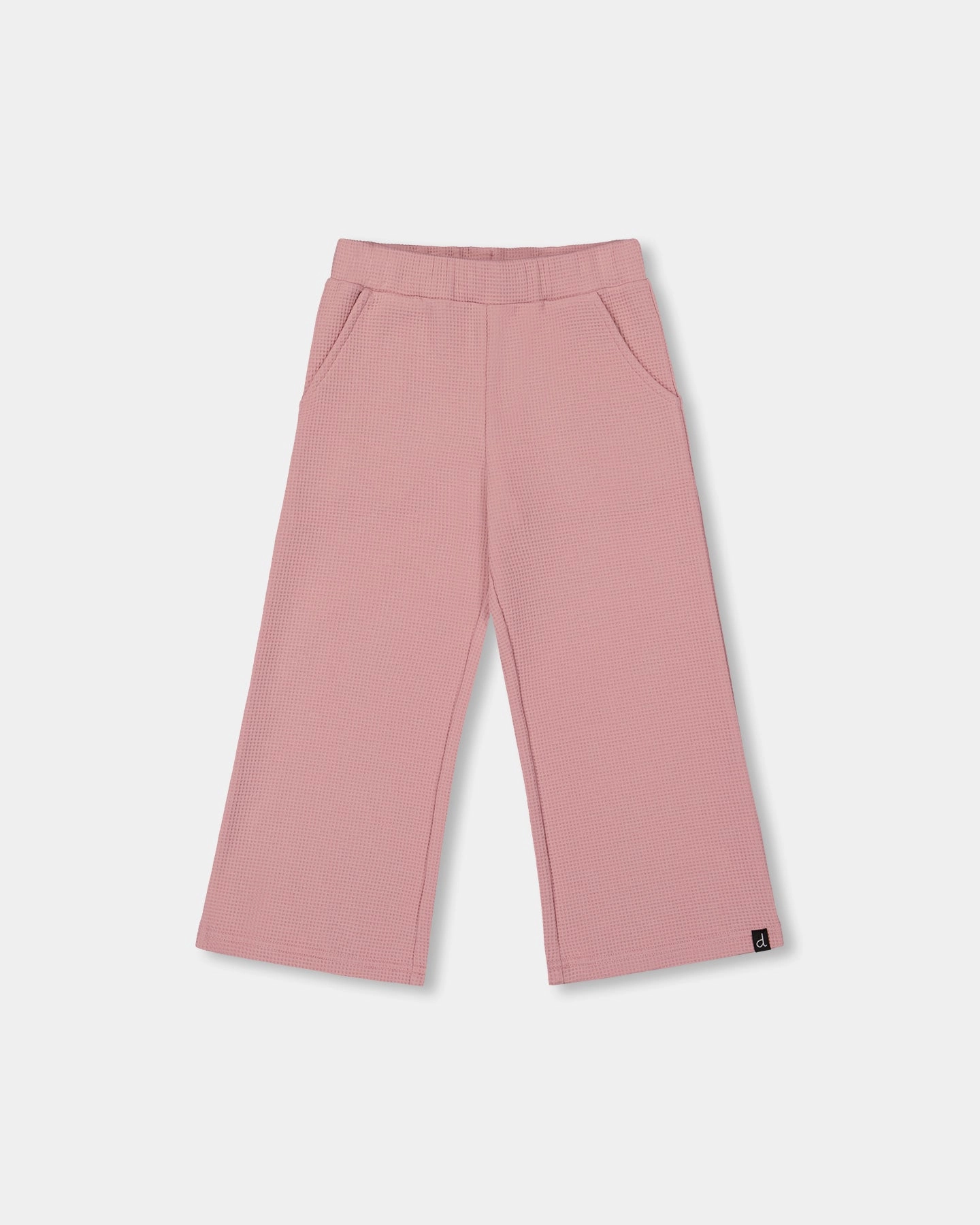 Sweat Wicking Lining Waffle Flare Leg Pants Dusty Pink