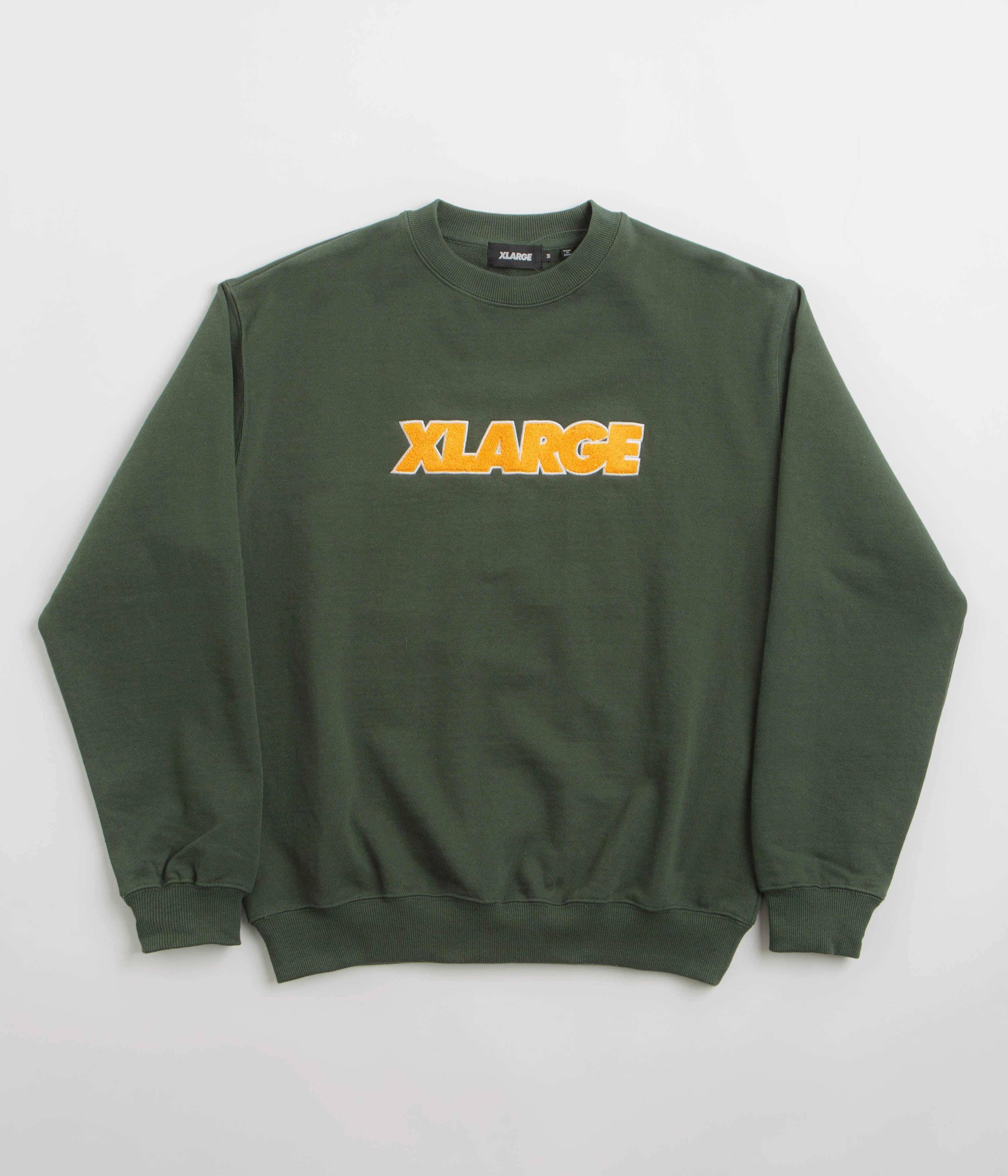 XLarge Chenille Standard Logo Crewneck Sweatshirt - Green product mesh lining breathability