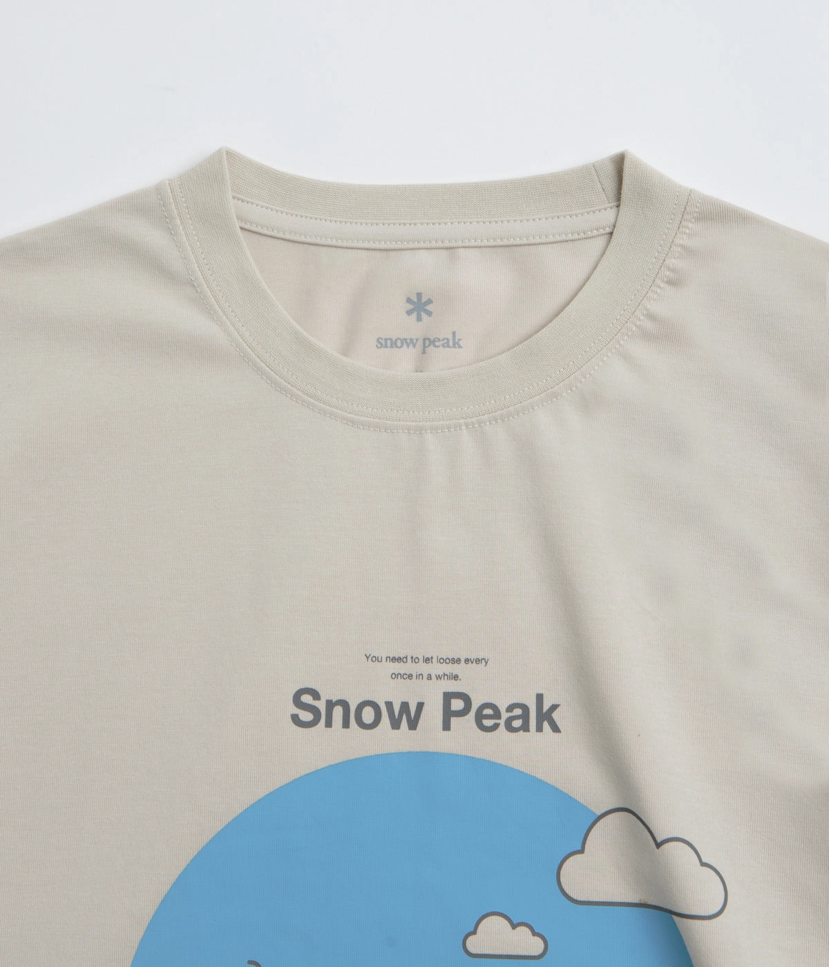 Snow Peak Camping Graphic T-Shirt - Ivory Anti-pilling