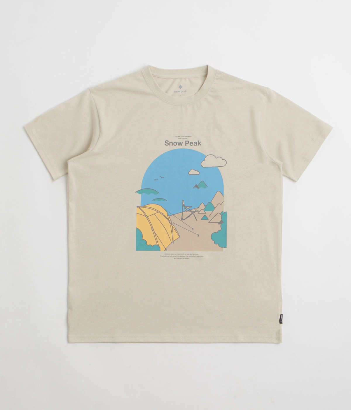 Snow Peak Camping Graphic T-Shirt - Ivory Beach Wear