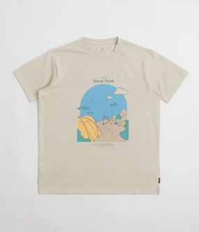 Snow Peak Camping Graphic T-Shirt - Ivory Beach Wear