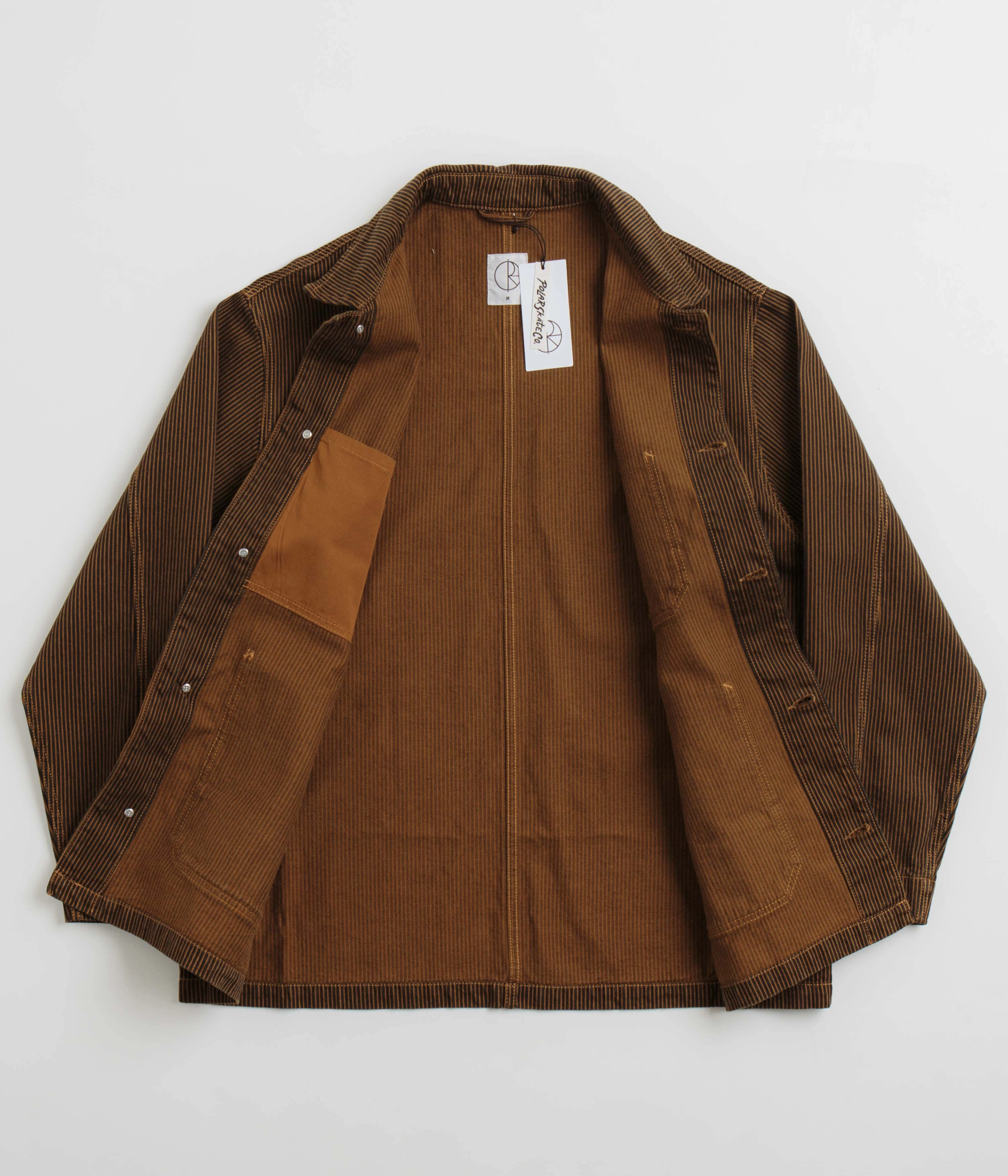 Polar Hickory Stripe Ezra Jacket - Rust foldable