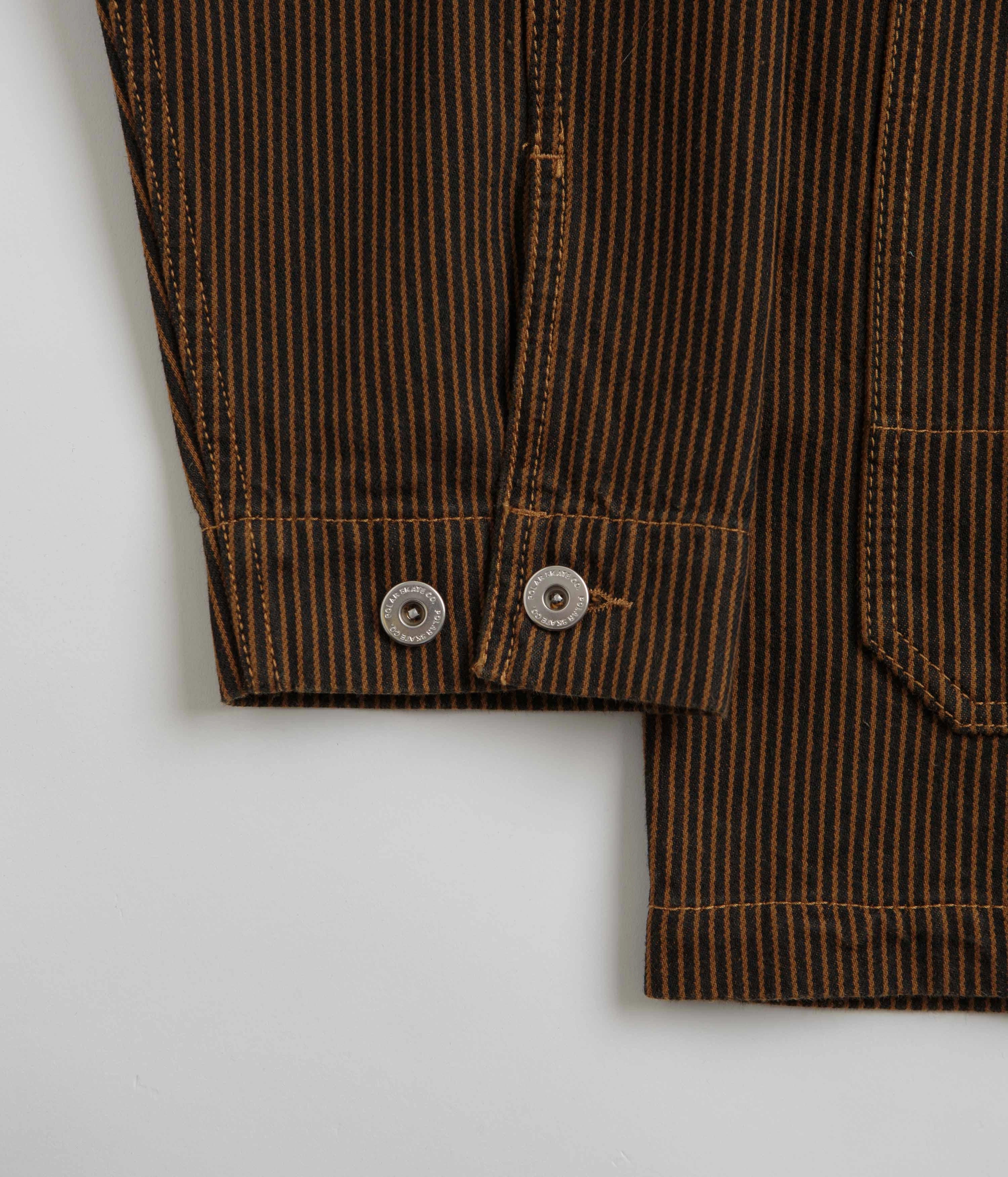 Polar Hickory Stripe Ezra Jacket - Rust Appreciate
