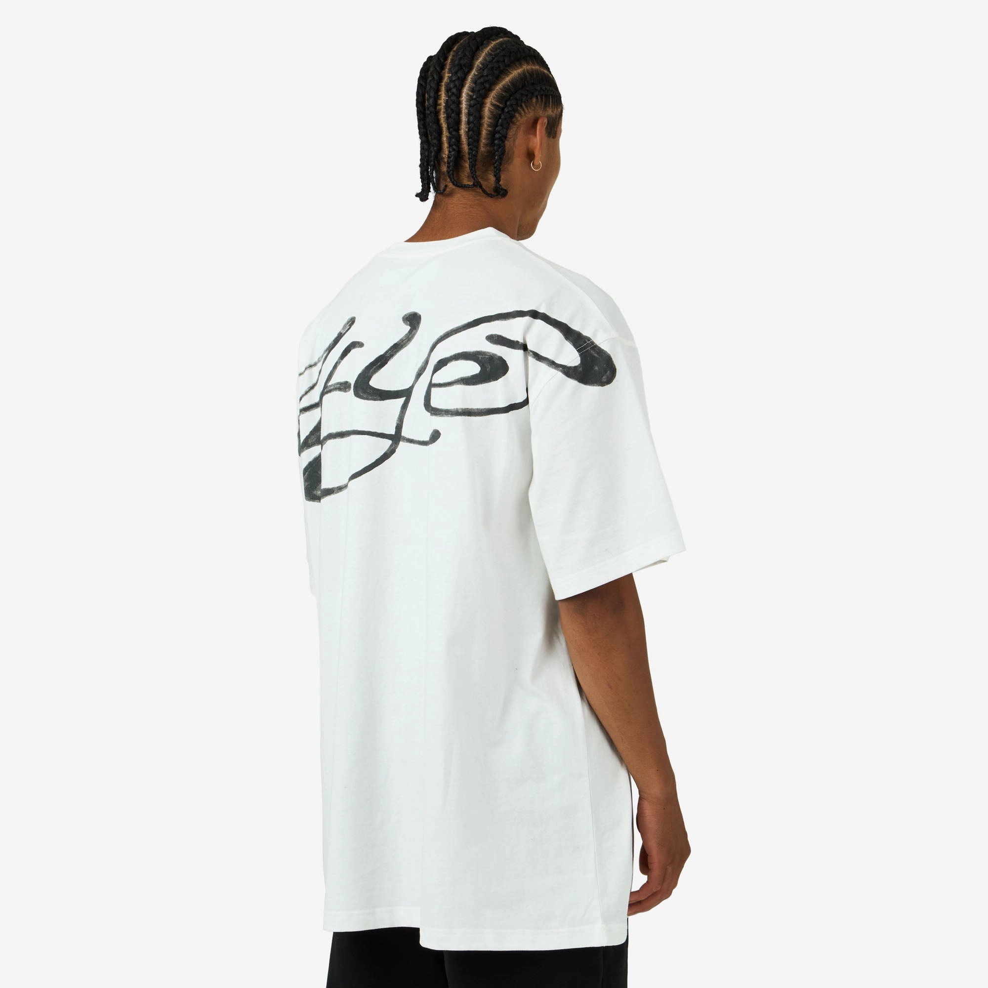 4YE Tall T-Shirt White wrap silhouette lounge event