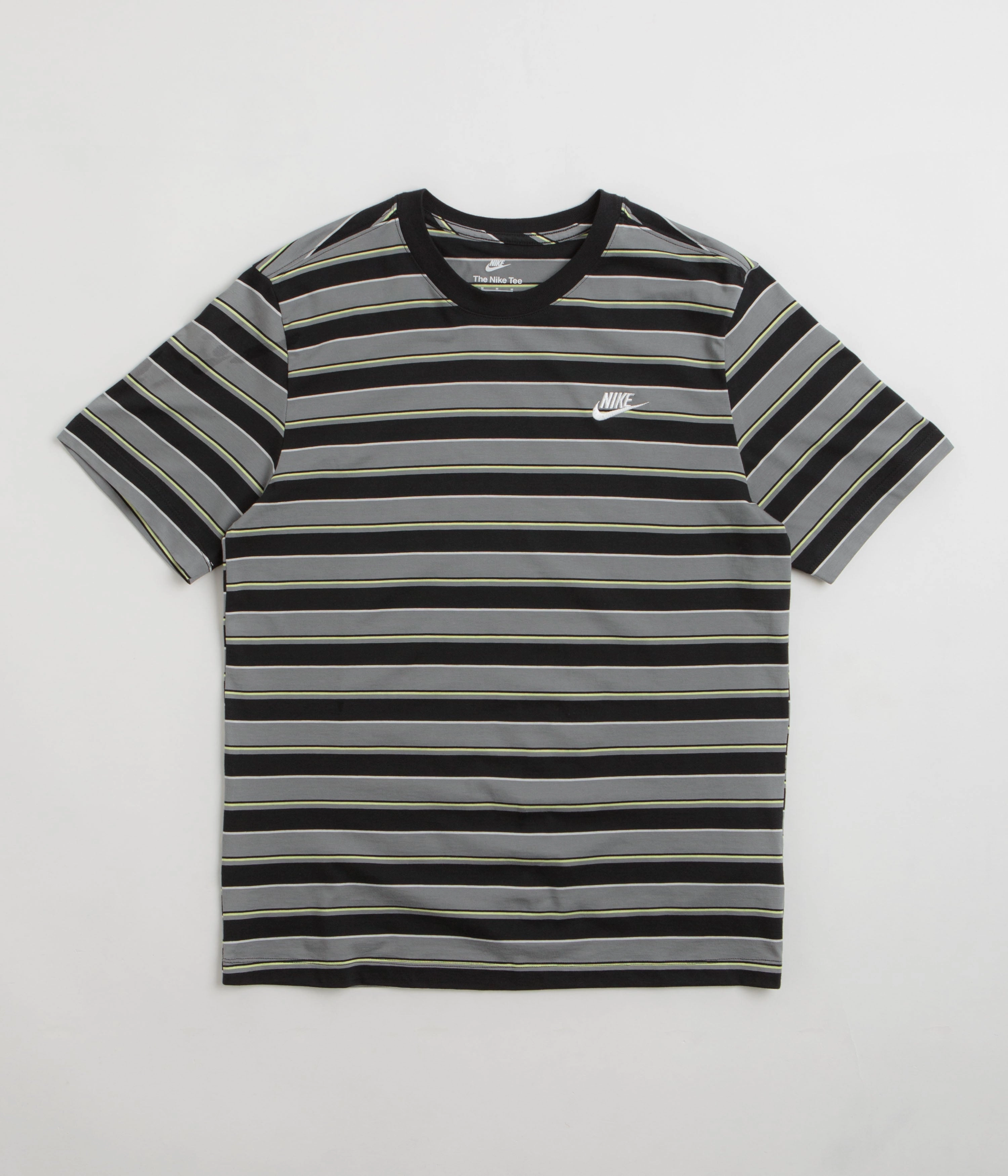 embroidery Nike Stripe Club T-Shirt - Black