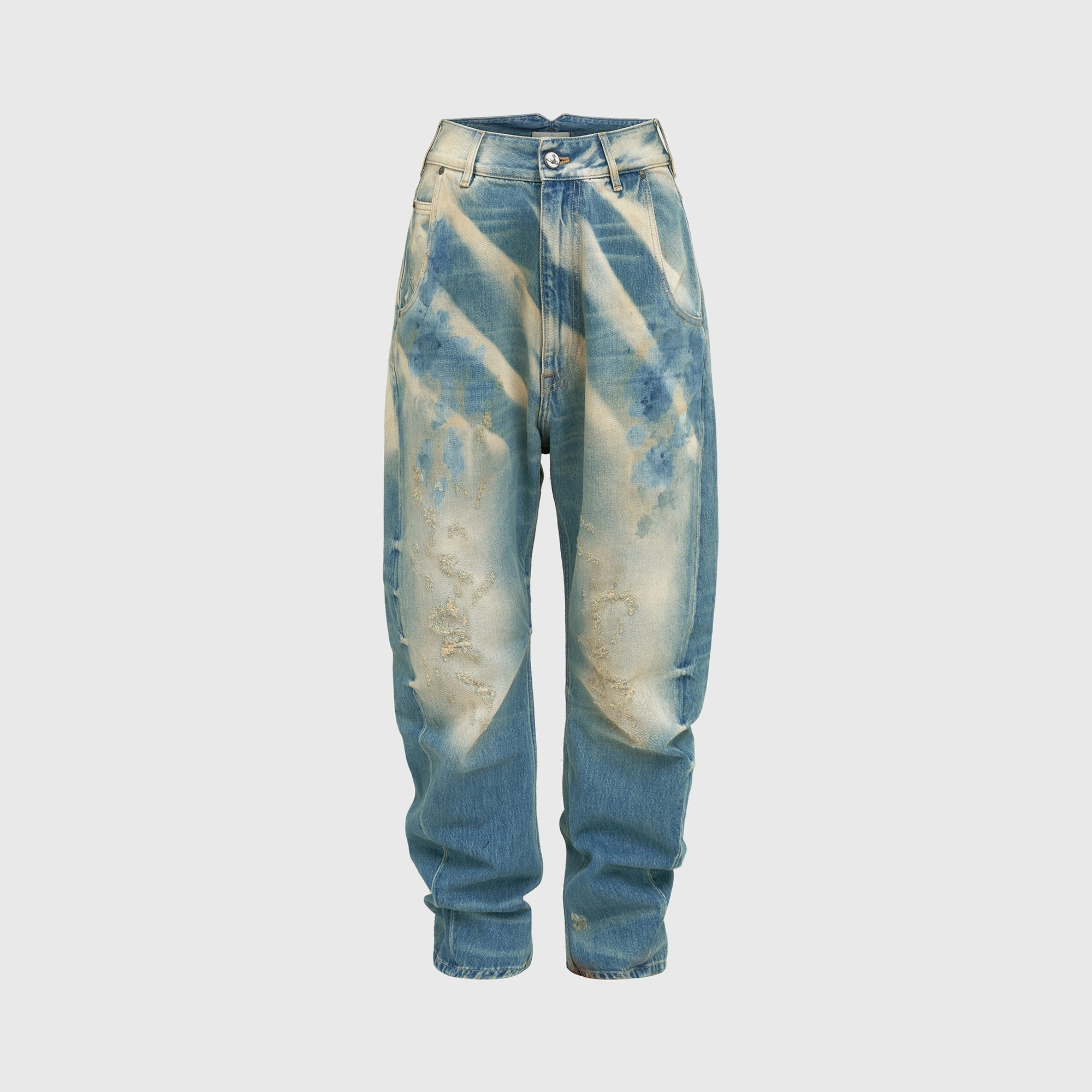 Core Comfort Vivienne Westwood Buckle Back Jeans - Bleach Denim