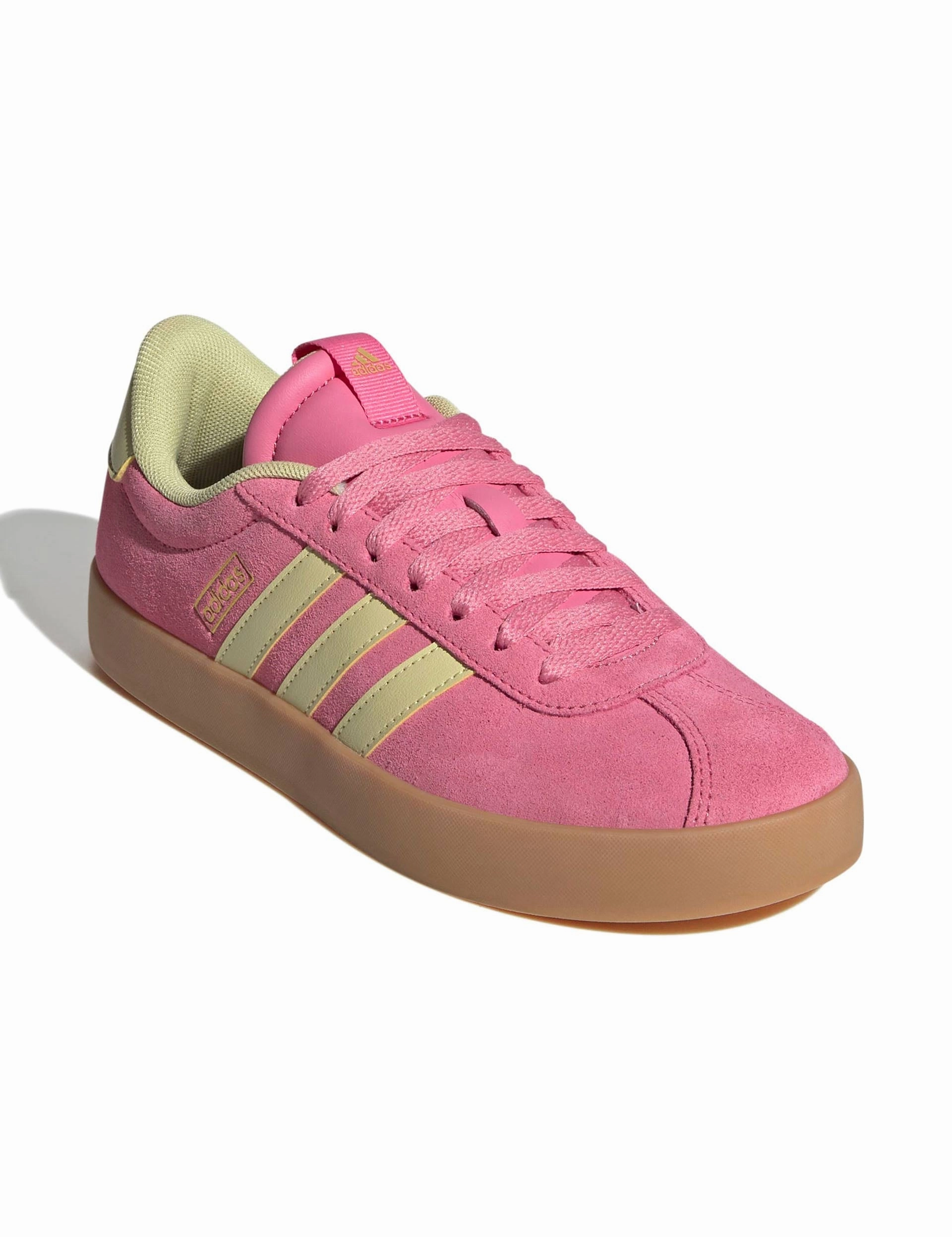 VL Court 3.0 Shoes - Pink Fusion/Powder Yellow/Gold Metallic Comfortable Padding Strong Hike