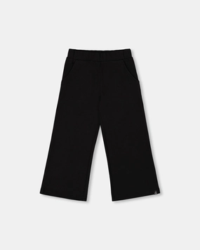 Waffle Flare Leg Pants Black AntiStaticFinish Body Movement
