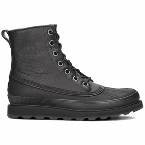Denim Touch Eco Material Nature Lover Sorel Madson 1964 Waterproof Black / Black  NM2614-010 Men's