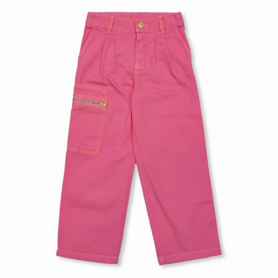 Fast Move Sporty Comfort Wear Jacquemus Girls Straight Fit Denim Pants