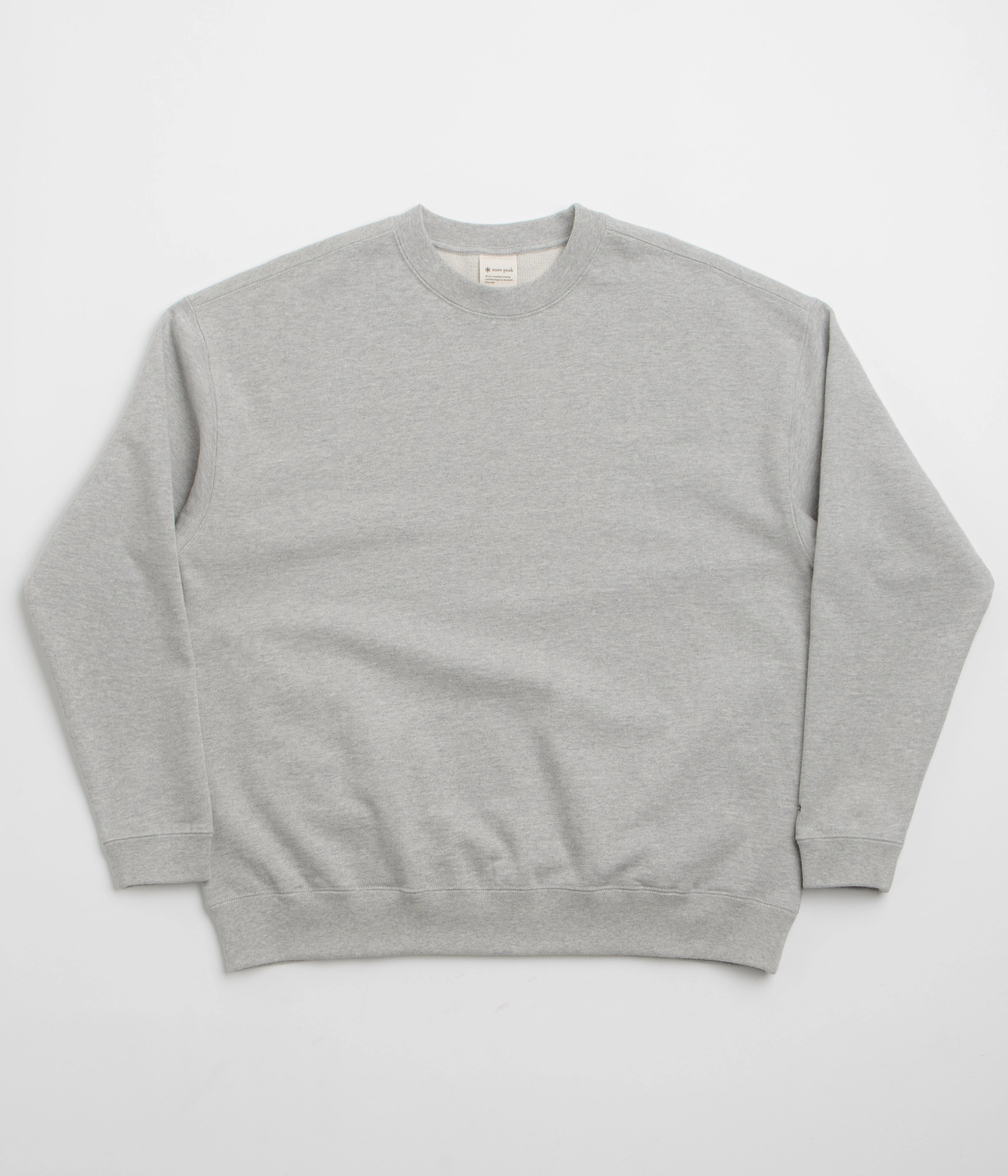 Snow Peak Recycled Cotton Crewneck Sweatshirt - Mid Grey consumer preference