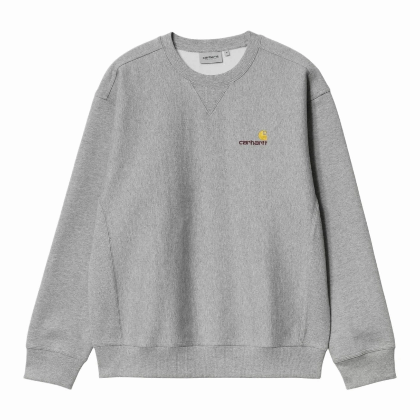 Carhartt WIP American Script Sweatshirt - Grey Heather product hook practicality short sleeves