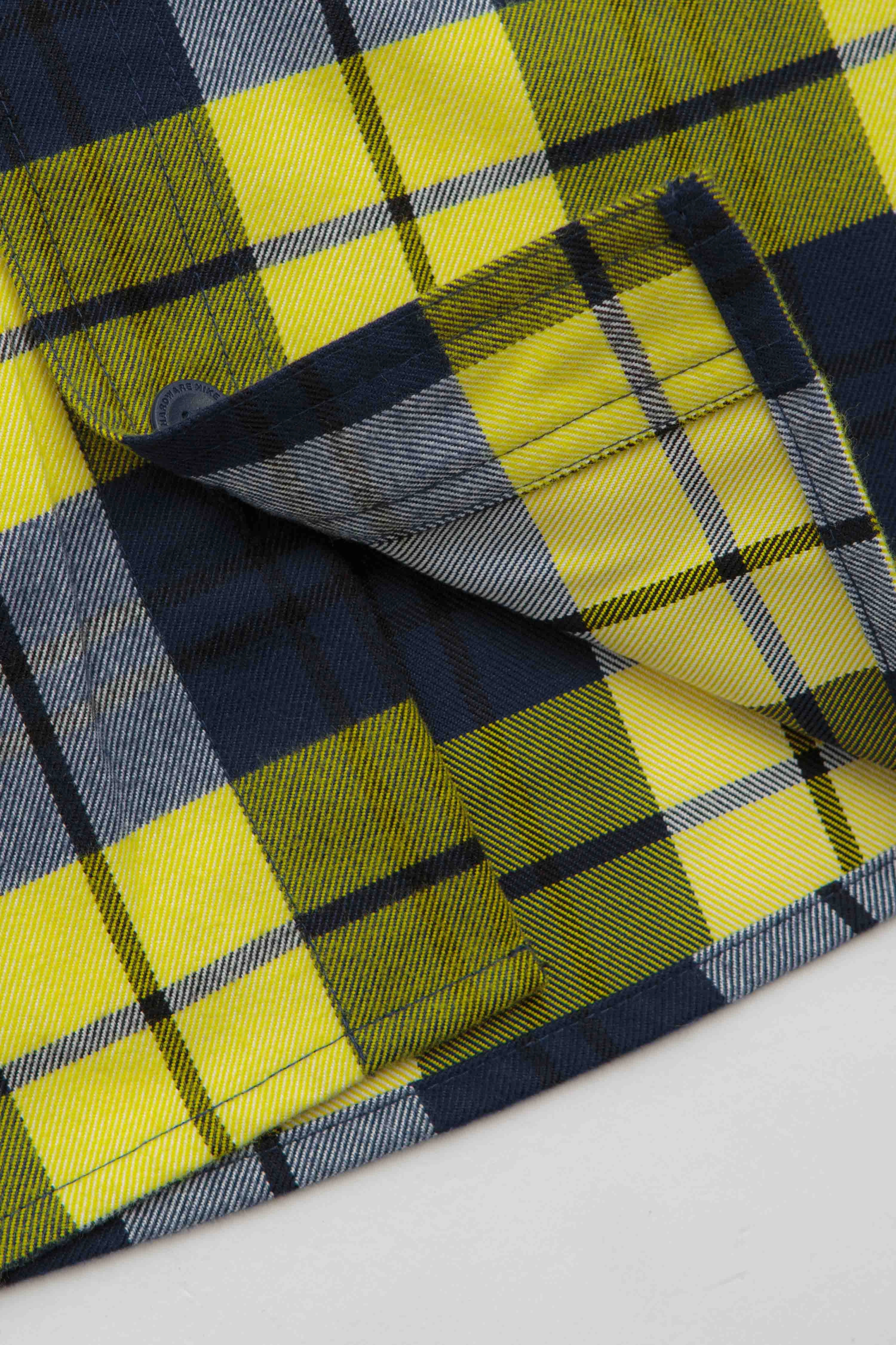 Nike SB Koston Flannel Shirt - Midnight Navy / Speed Yellow Backpacking Trip Geometric Print