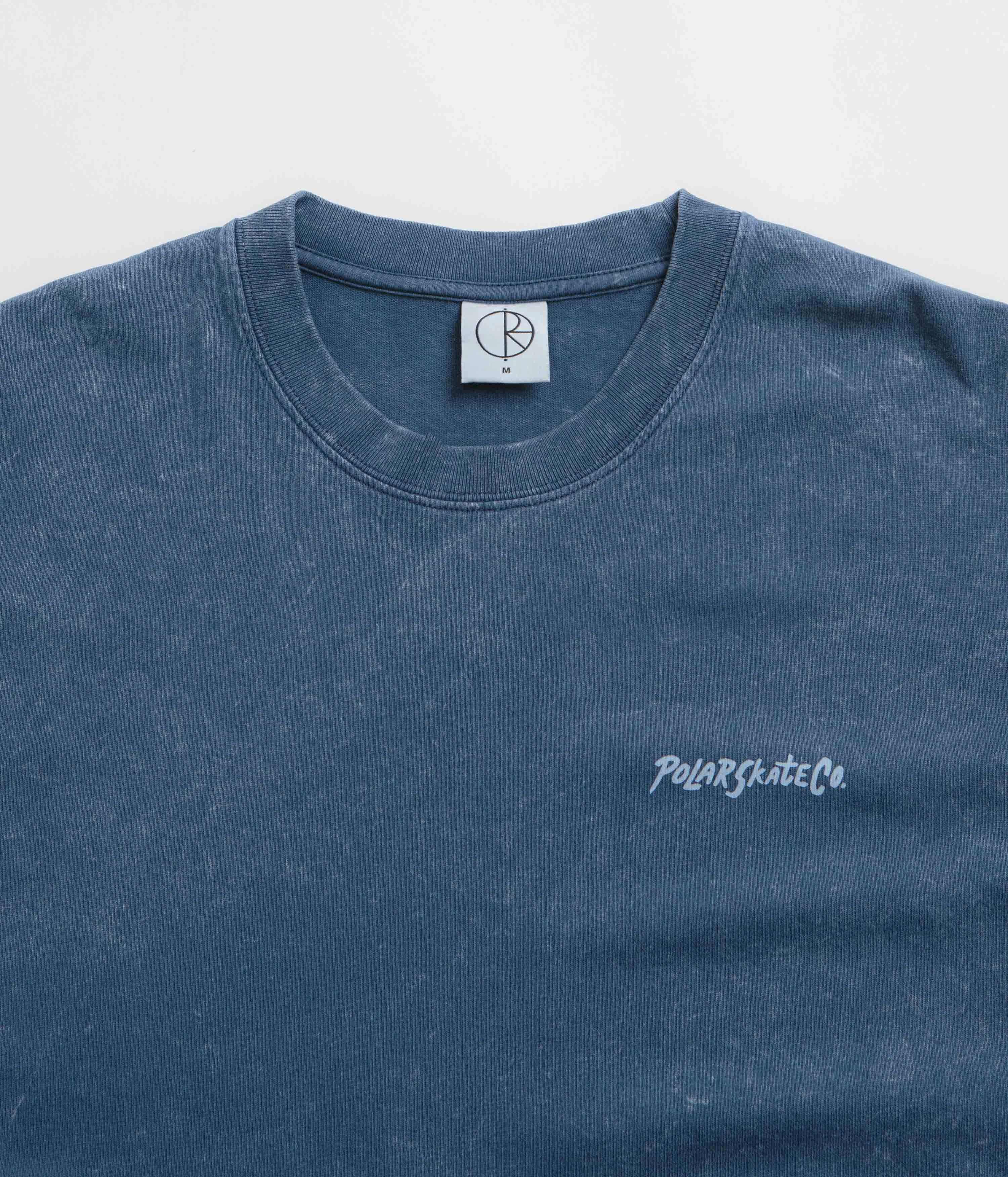 Polar Surf Logo Acid T-Shirt - Dark Blue Boat Neck