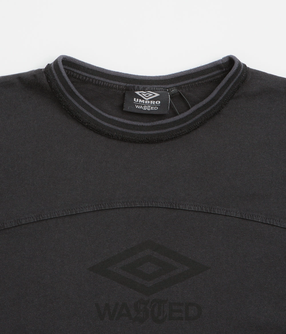Lace Formal Wear Wasted Paris x Umbro Boxy T-Shirt - Faded Black