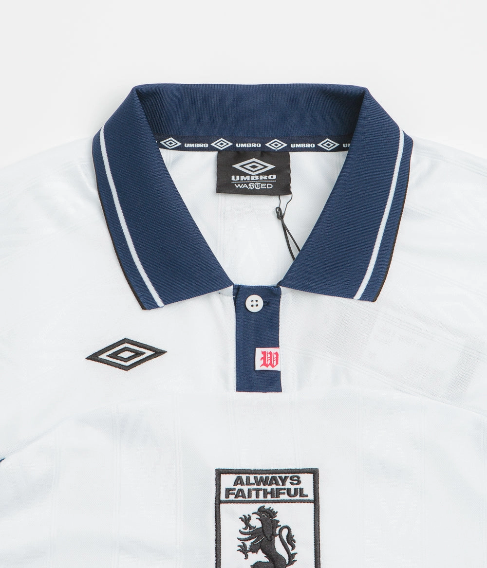 family event blazer silhouette Wasted Paris x Umbro Football Jersey - White / Blue