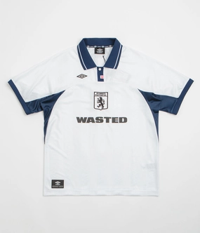 Wasted Paris x Umbro Football Jersey - White / Blue swim shorts silhouette