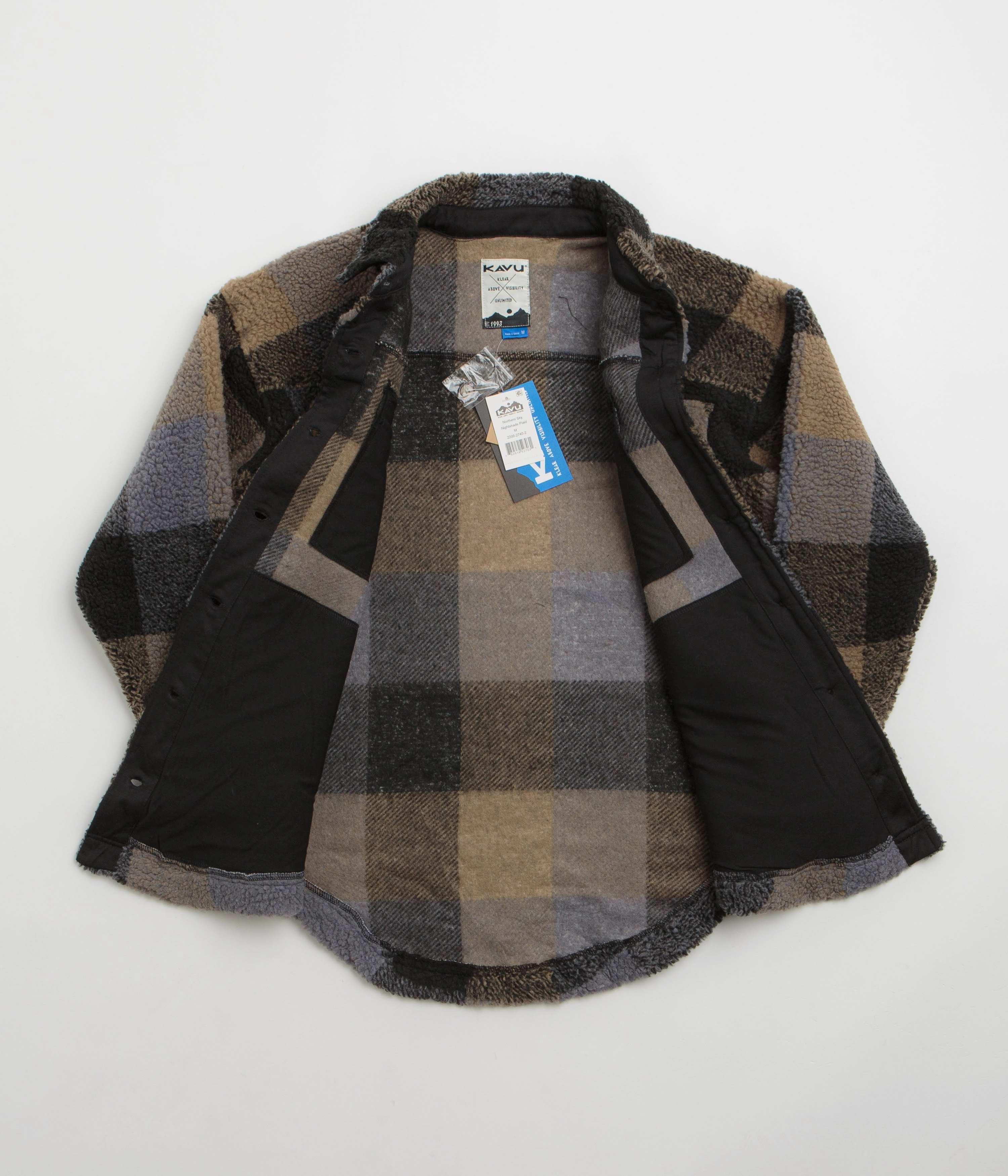 Kavu Womens Northern Sky Shirt Jacket - Nightshade Plaid Light Insulation