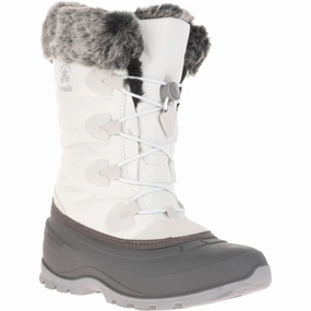 Women's Momentum 3 Snow Boots In White/gray ventilation channels Comfortable Grip