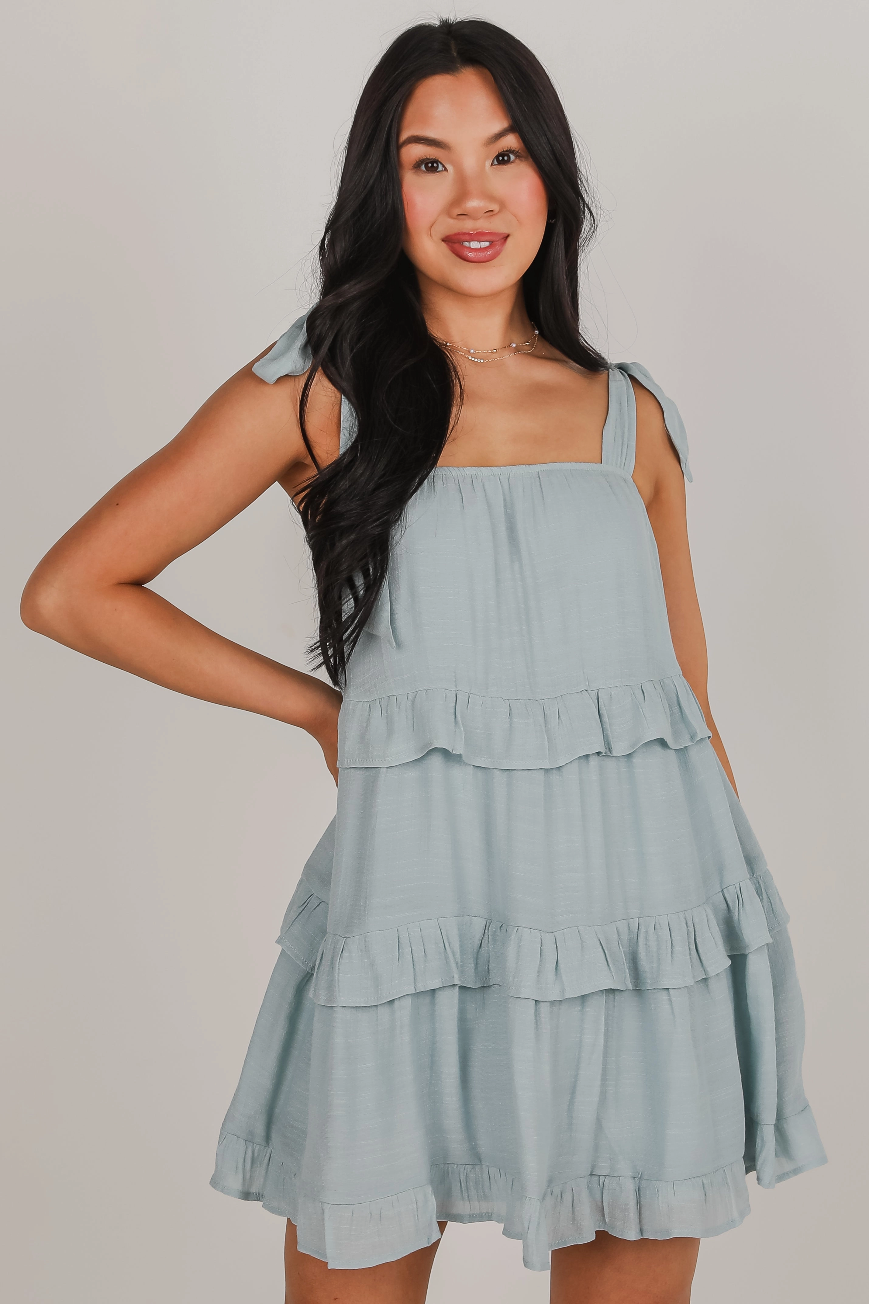 FINAL SALE - Wonderful Thoughts Tiered Mini Dress Feminine Style