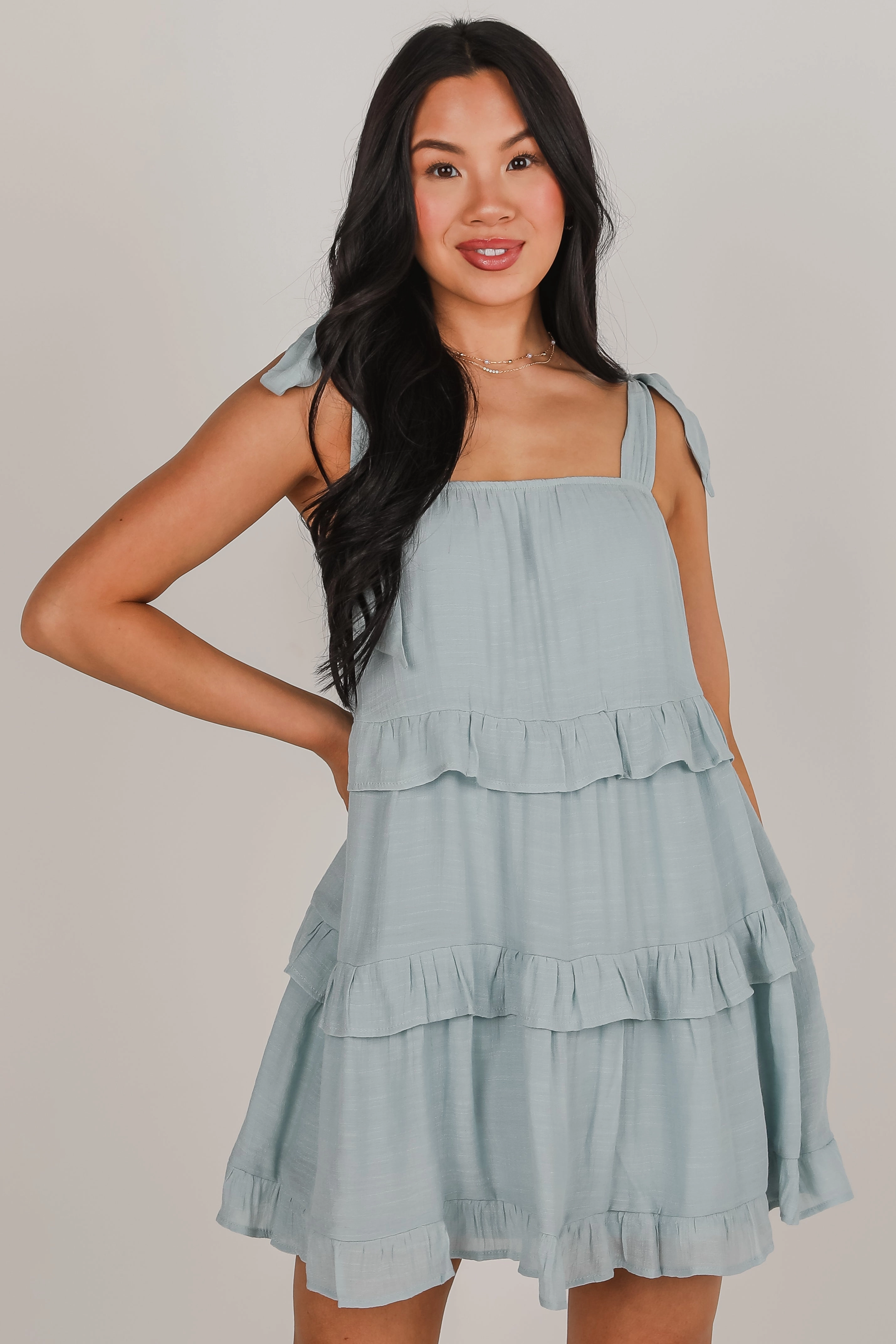 FINAL SALE - Wonderful Thoughts Tiered Mini Dress Grace Walk