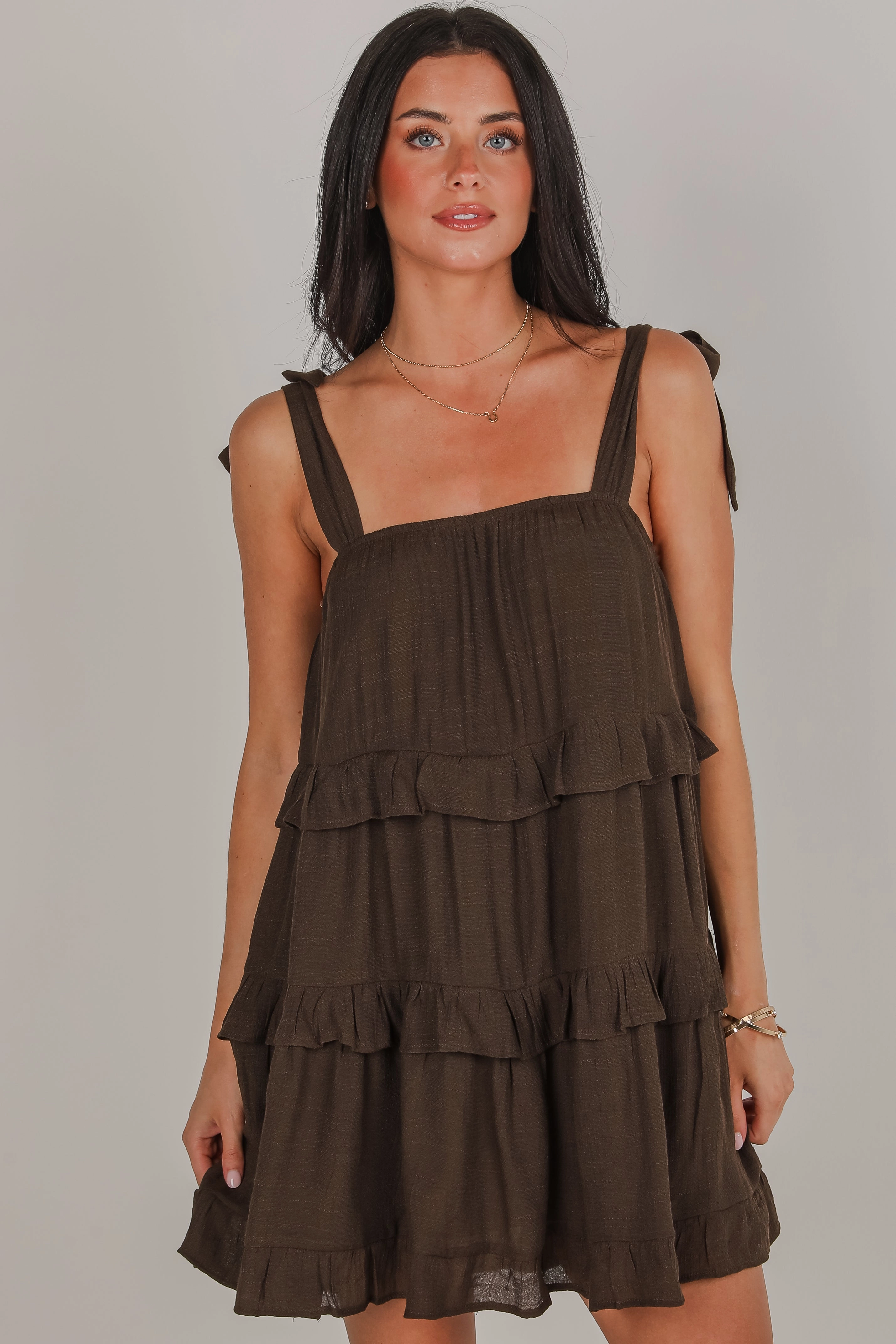 AdjustableStraps All Daywear FINAL SALE - Wonderful Thoughts Tiered Mini Dress