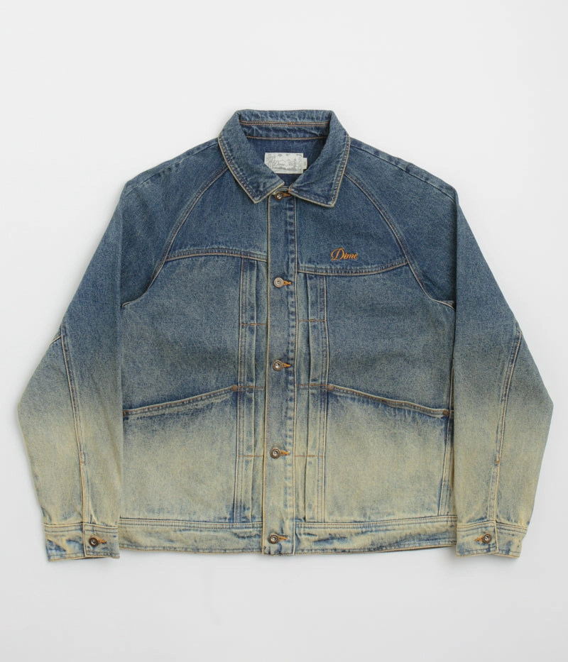 Prayer photographers Dime Denim Jacket - Dipped Sandblasted Indigo