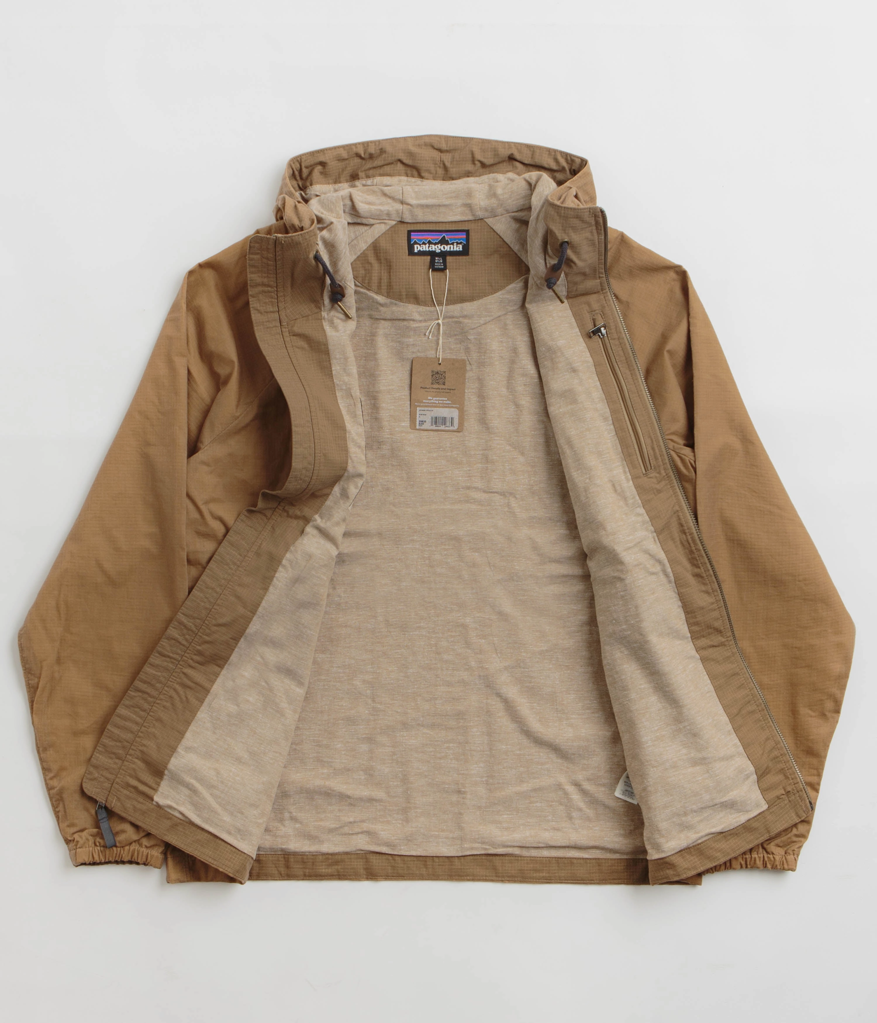 Travel Essential GloveFriendly Cuff Design Patagonia Lightweight Waxed Cotton Jacket - Slab Khaki
