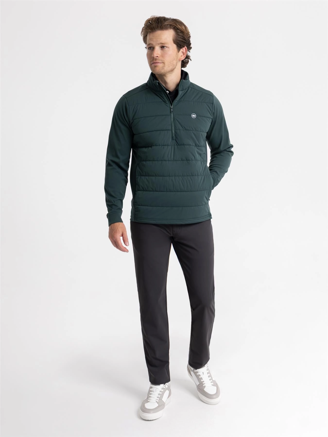 Weld Hybrid Half Zip Jacket Nordic Pine Commuter Style