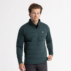 Ergonomic Shoulder Design Weld Hybrid Half Zip Jacket Nordic Pine