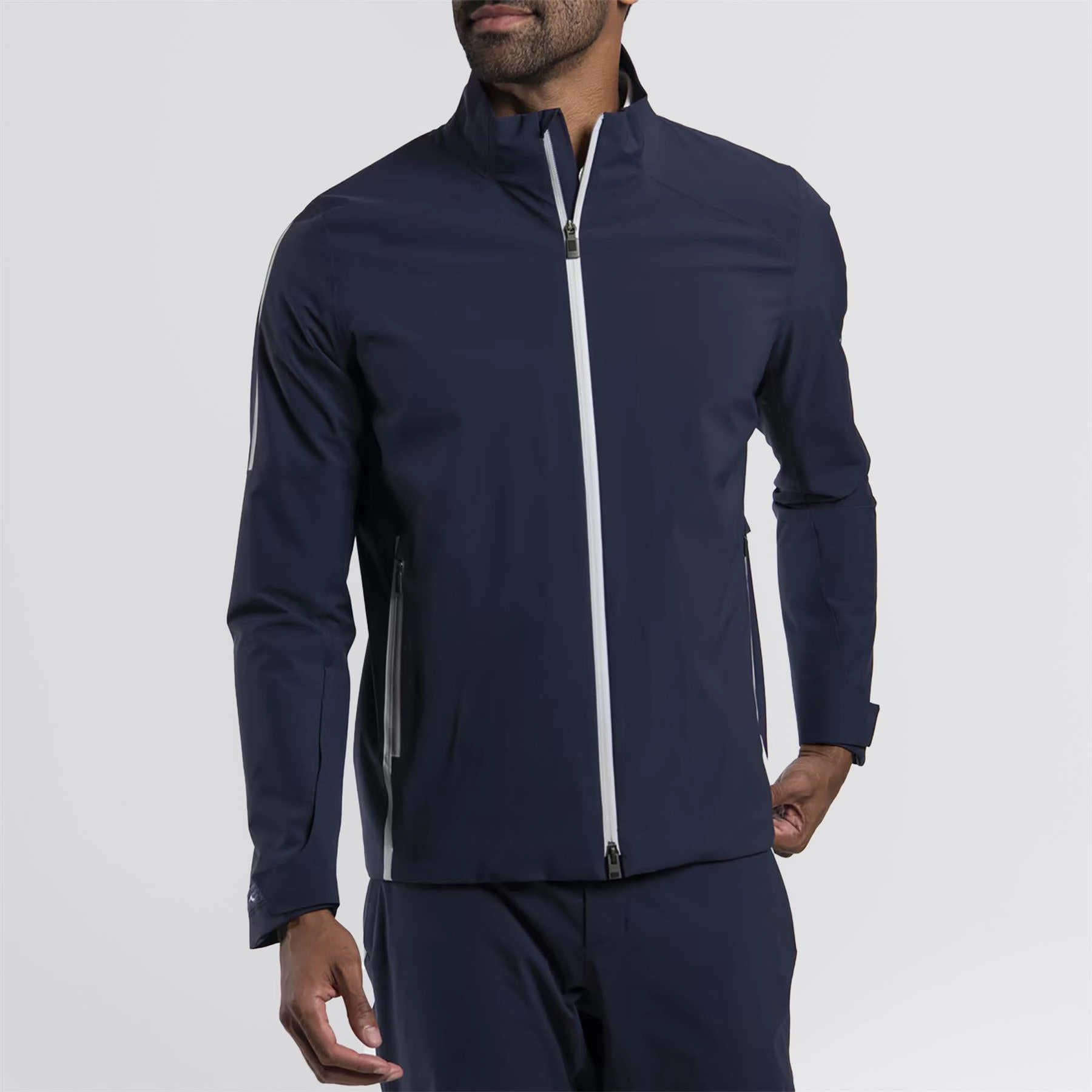 Bothy 2L Regular Fit Waterproof Jacket Atlanta Blue Hook and loop fasteners