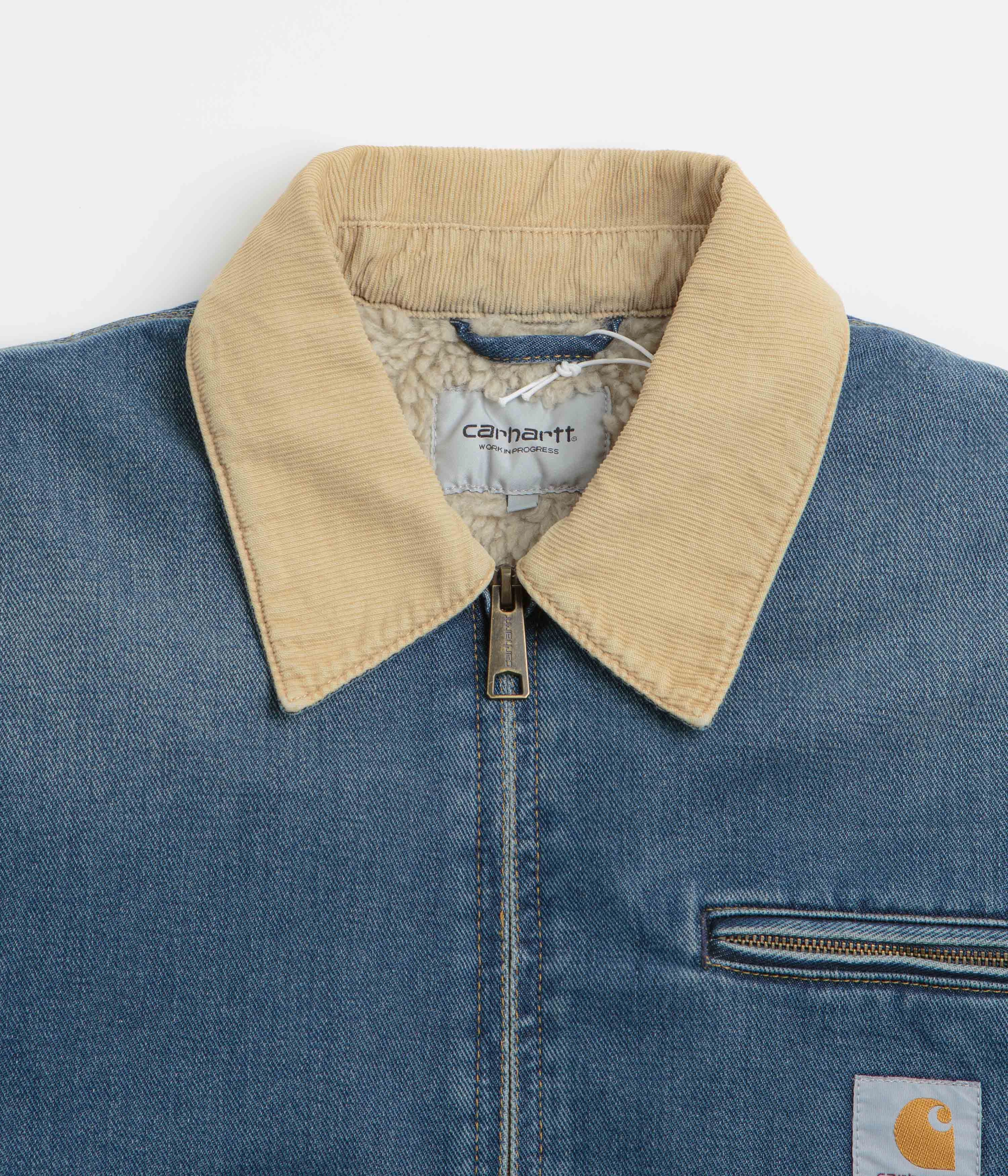 Backcountry Use Travel Layer Carhartt OG Detroit Jacket - Blue / Dusty Hamilton Brown Dark Wash