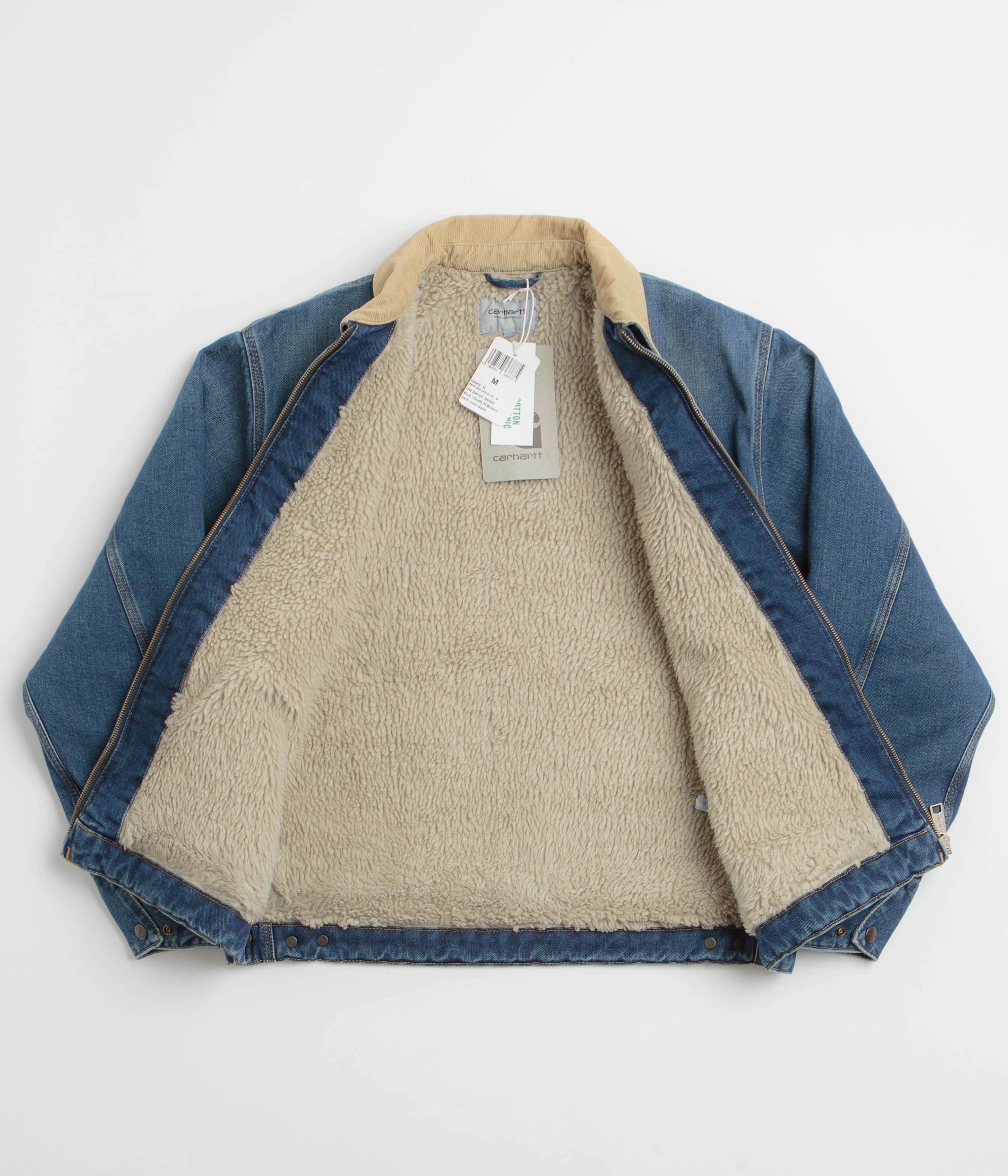 Carhartt OG Detroit Jacket - Blue / Dusty Hamilton Brown Dark Wash Thermoregulating Technology Rugged Outerwear